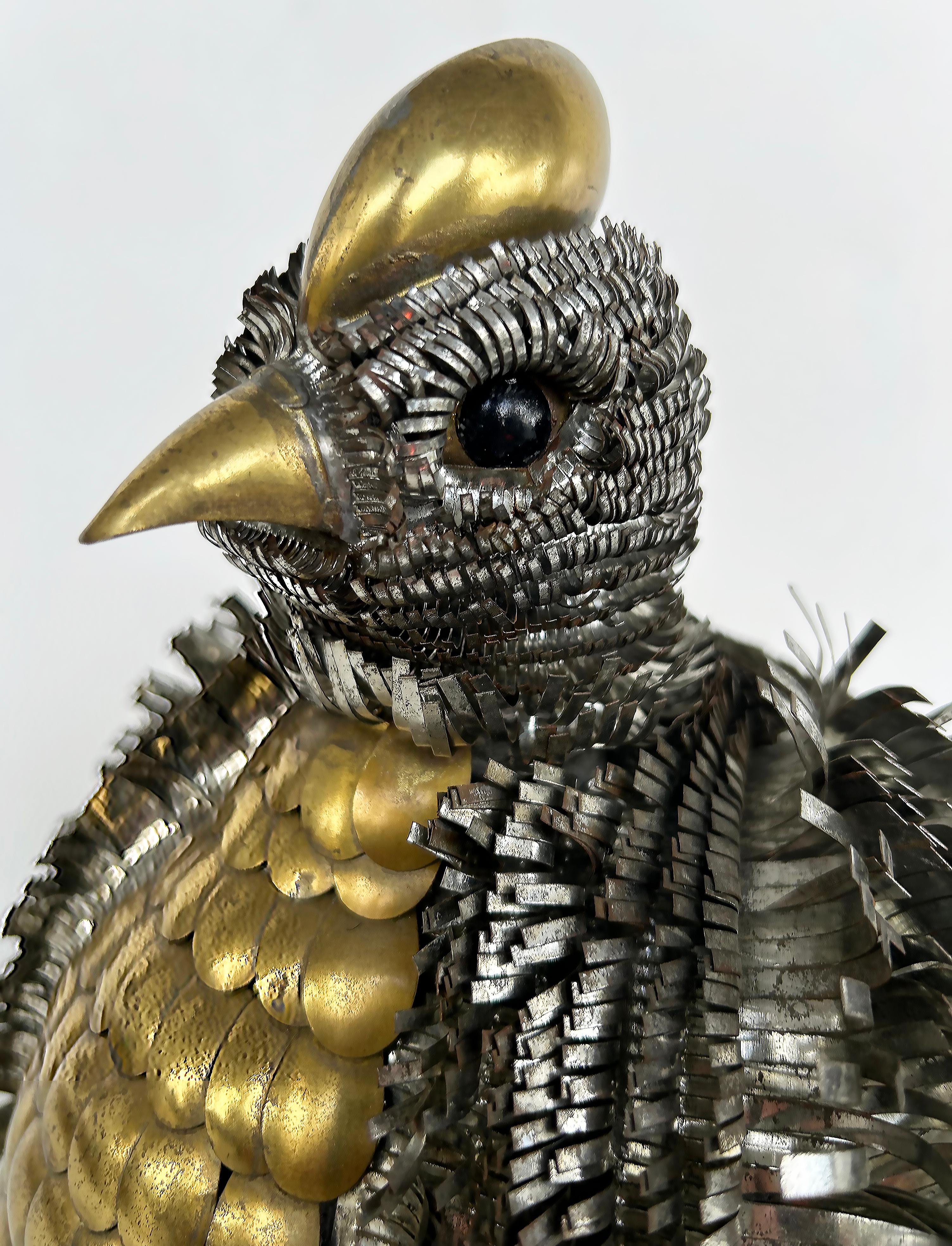 Mid-century Alexander Blazquez Bustamante Style Bird Figures in Mixed Metals  7