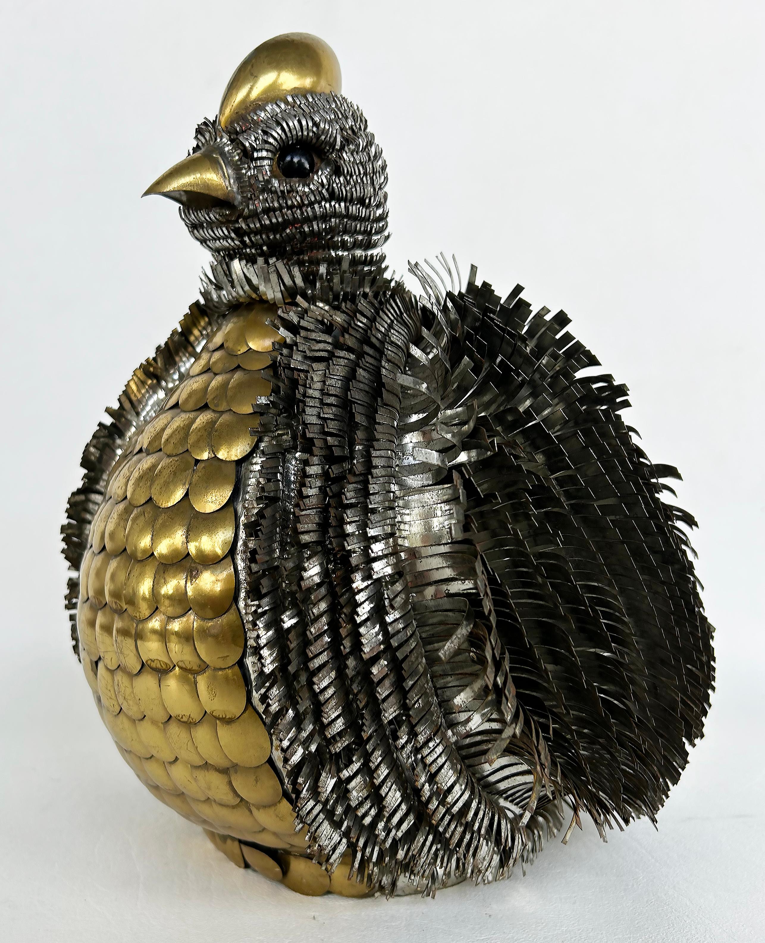 Mid-century Alexander Blazquez Bustamante Style Bird Figures in Mixed Metals  For Sale 8