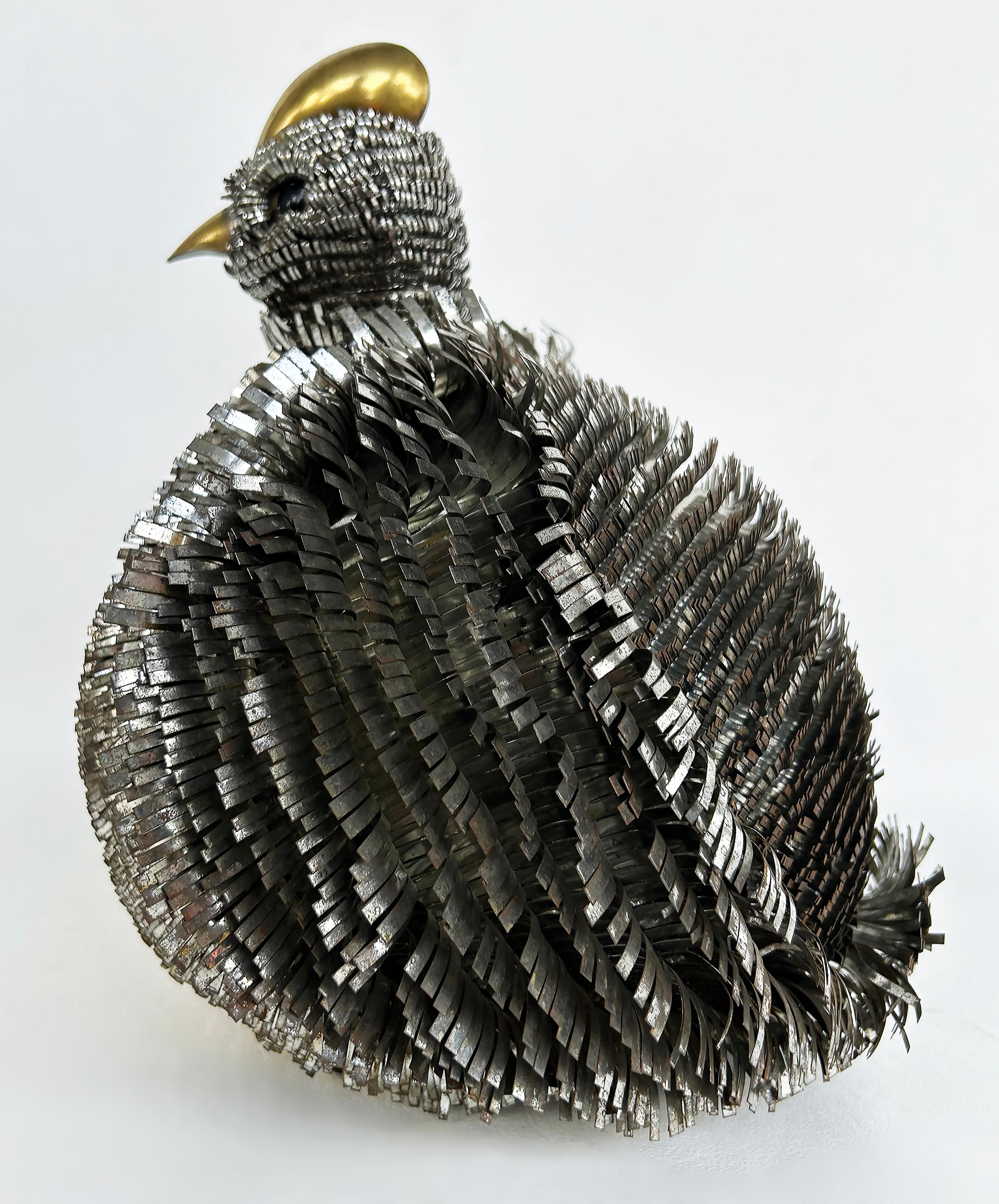 Mid-century Alexander Blazquez Bustamante Style Bird Figures in Mixed Metals  For Sale 9
