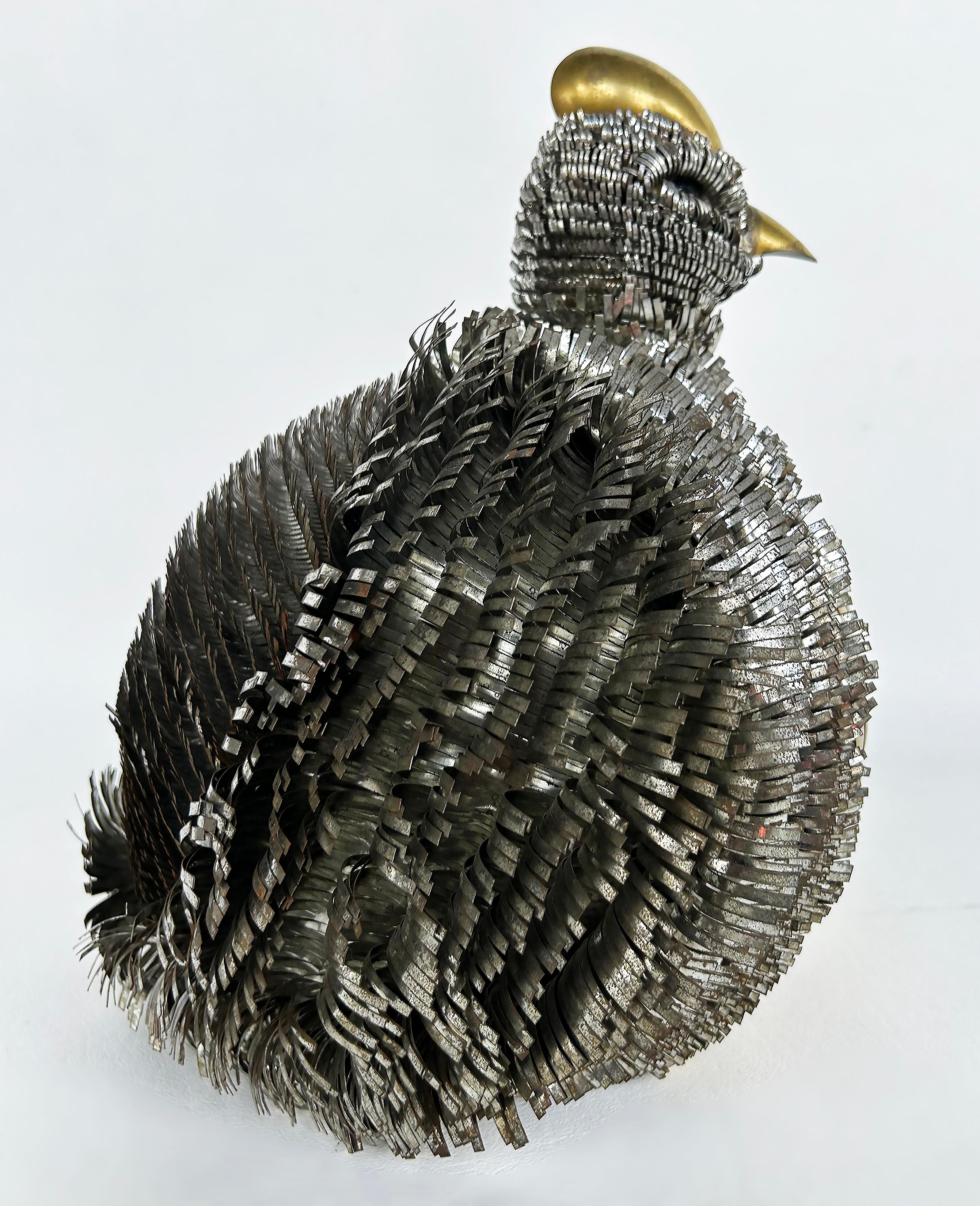 Mid-century Alexander Blazquez Bustamante Style Bird Figures in Mixed Metals  For Sale 11