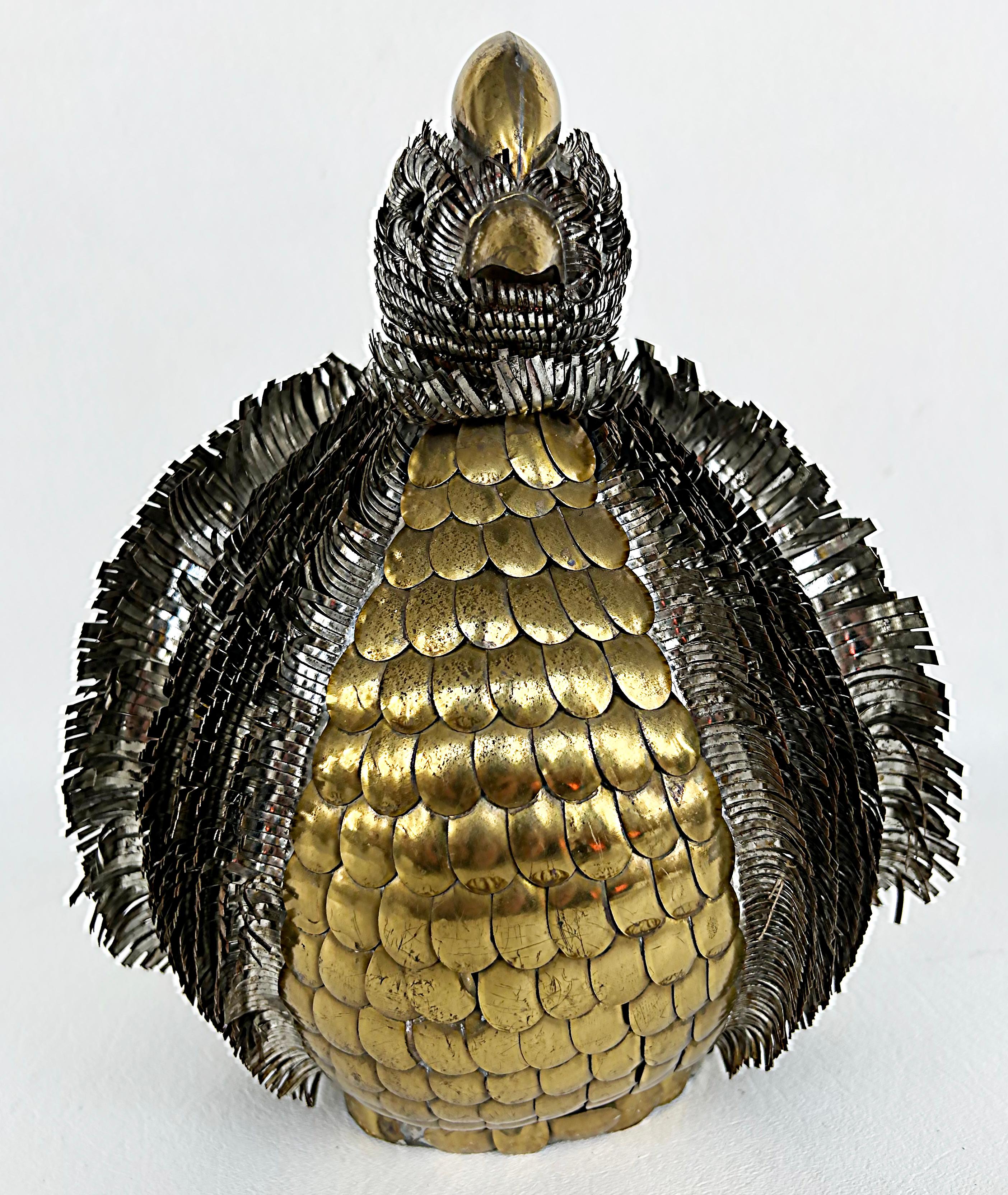 Mid-20th Century Mid-century Alexander Blazquez Bustamante Style Bird Figures in Mixed Metals 