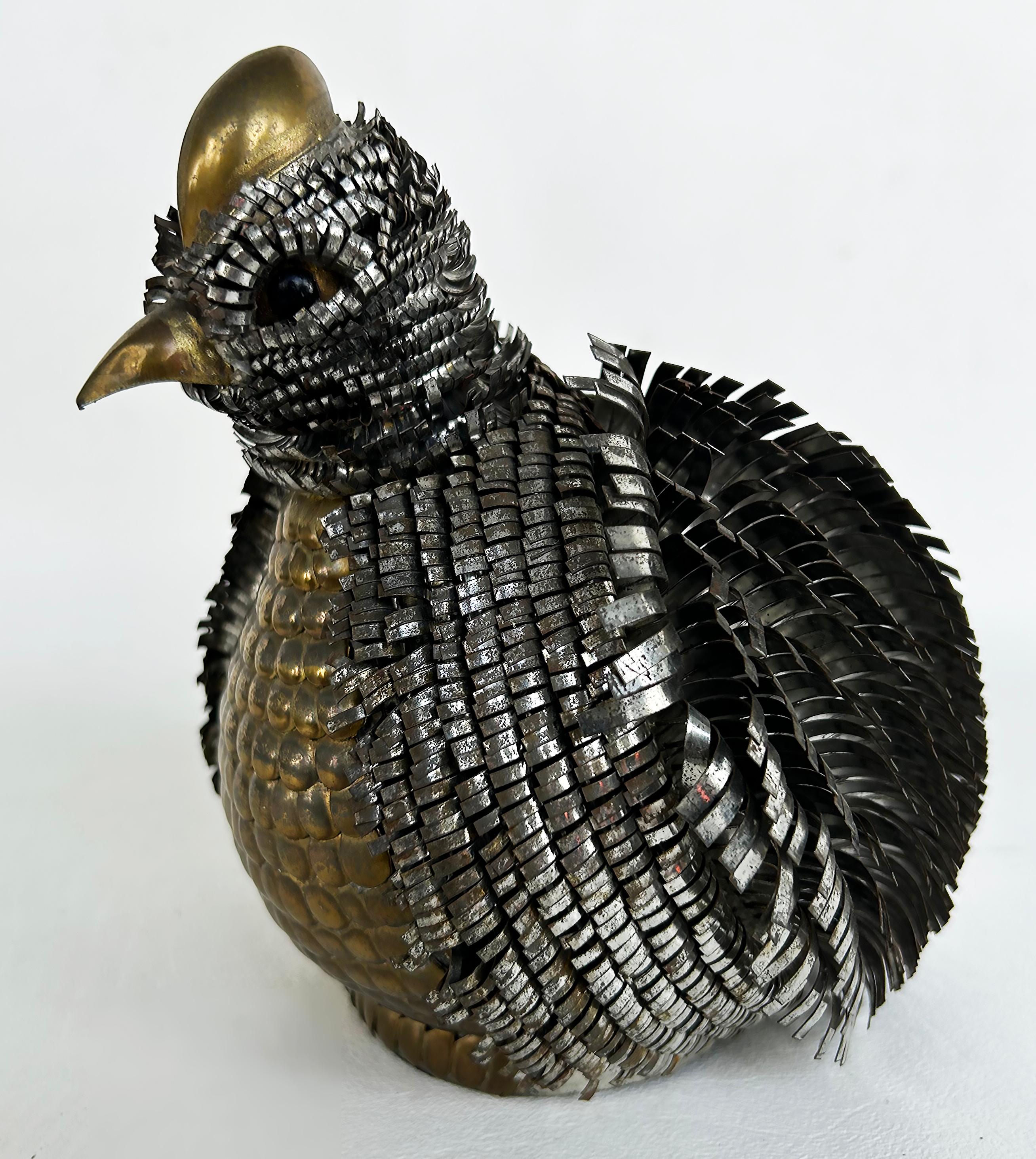 Figures d'oiseaux en métaux mélangés du milieu du siècle d'Alexander Blazquez Bustamante  en vente 2