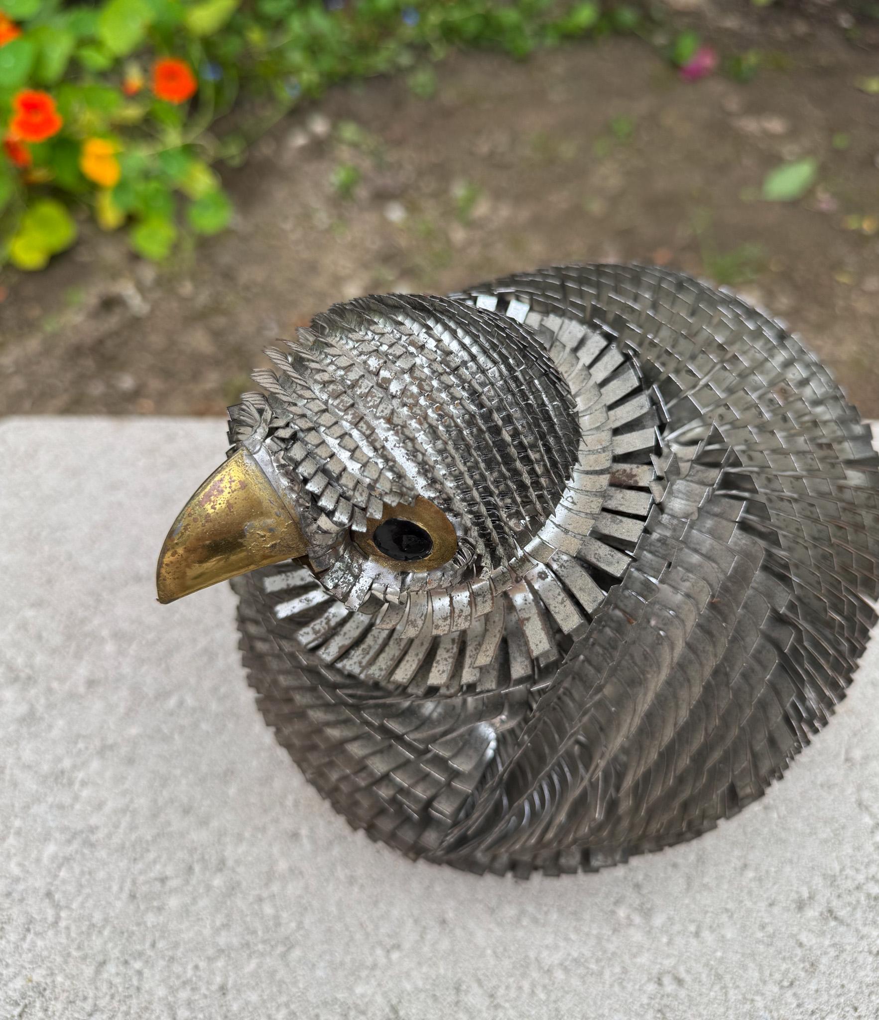 Alexander Blazquez Mexican Modern Metal Bird Sculpture, 1960's For Sale 5