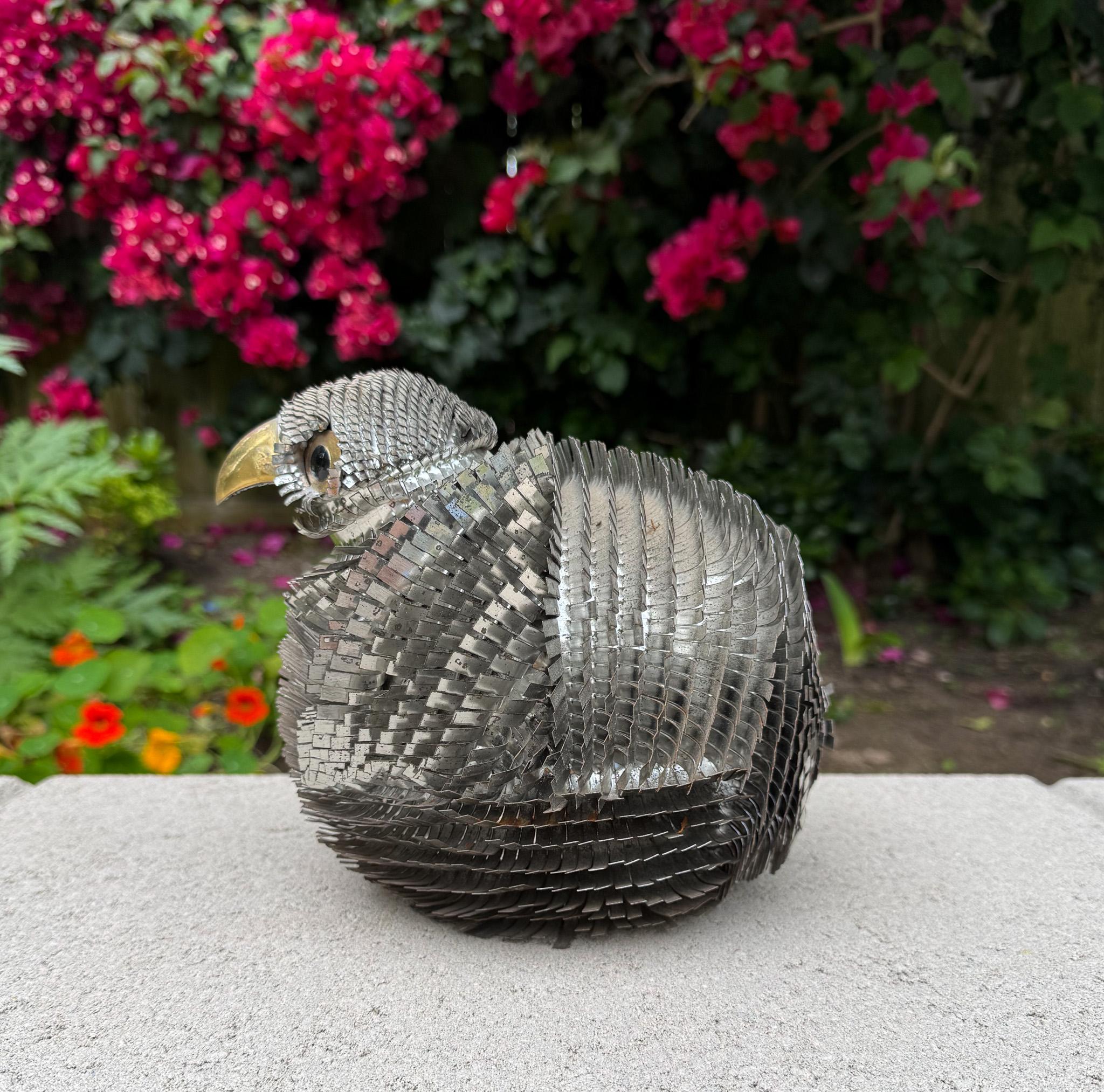 Alexander Blazquez Mexican Modern Metal Bird Sculpture, 1960's For Sale 6
