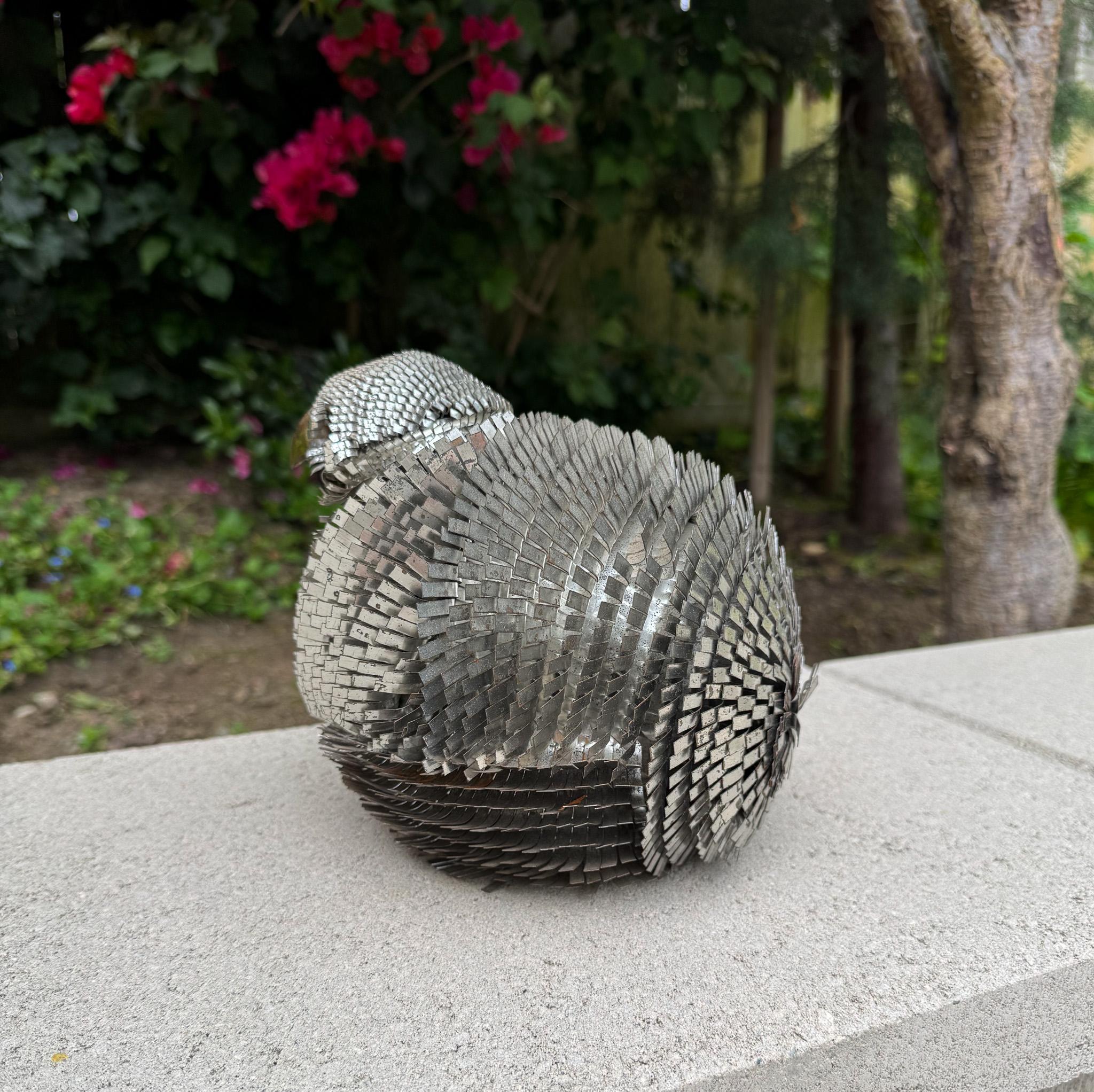 Alexander Blazquez Mexican Modern Metal Bird Sculpture, 1960's For Sale 7