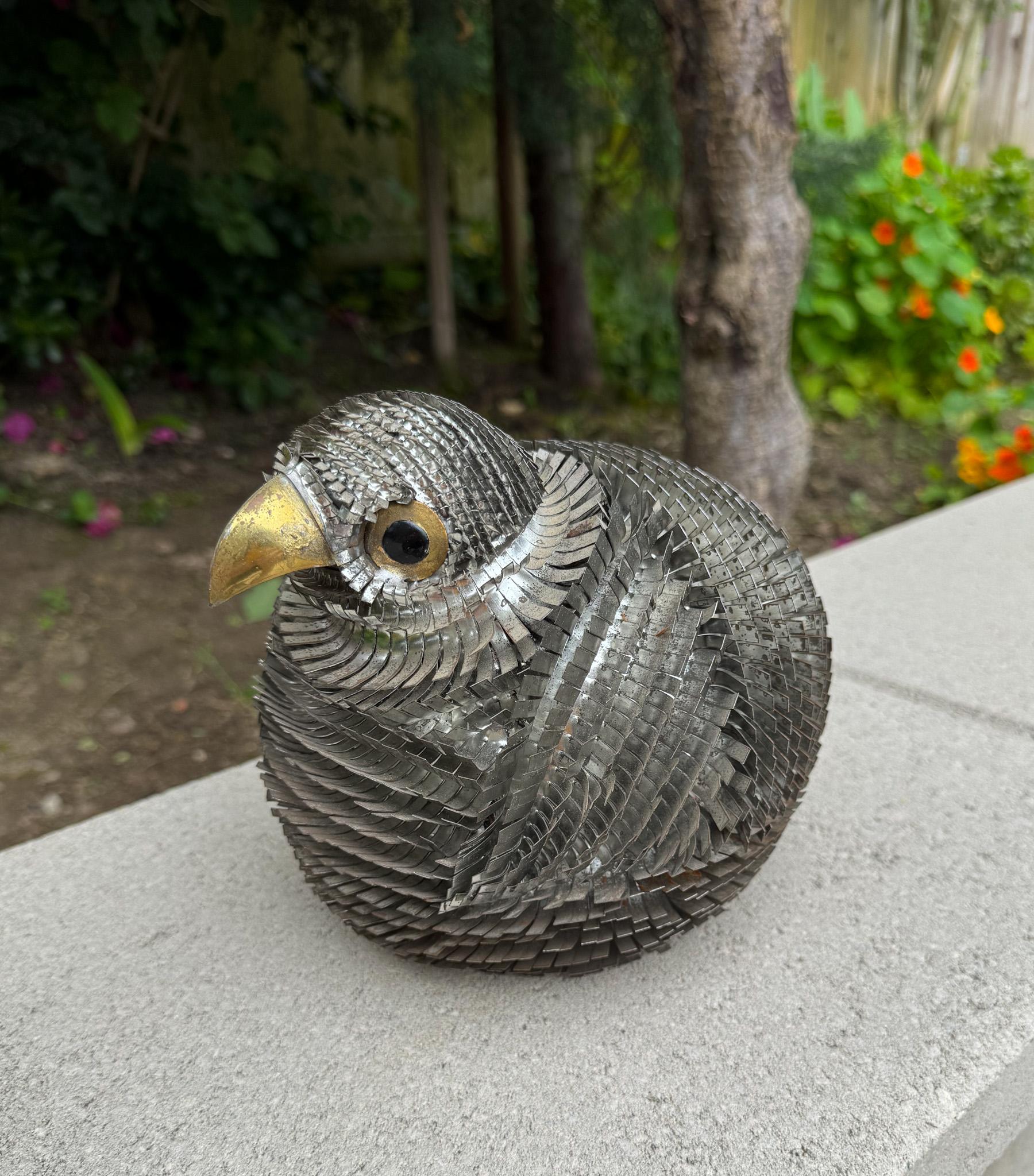 Alexander Blazquez Mexican Modern Metal Bird Sculpture, 1960's For Sale 8
