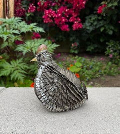 Alexander Blazquez Mexican Modern Metal Bird Sculpture, 1960's