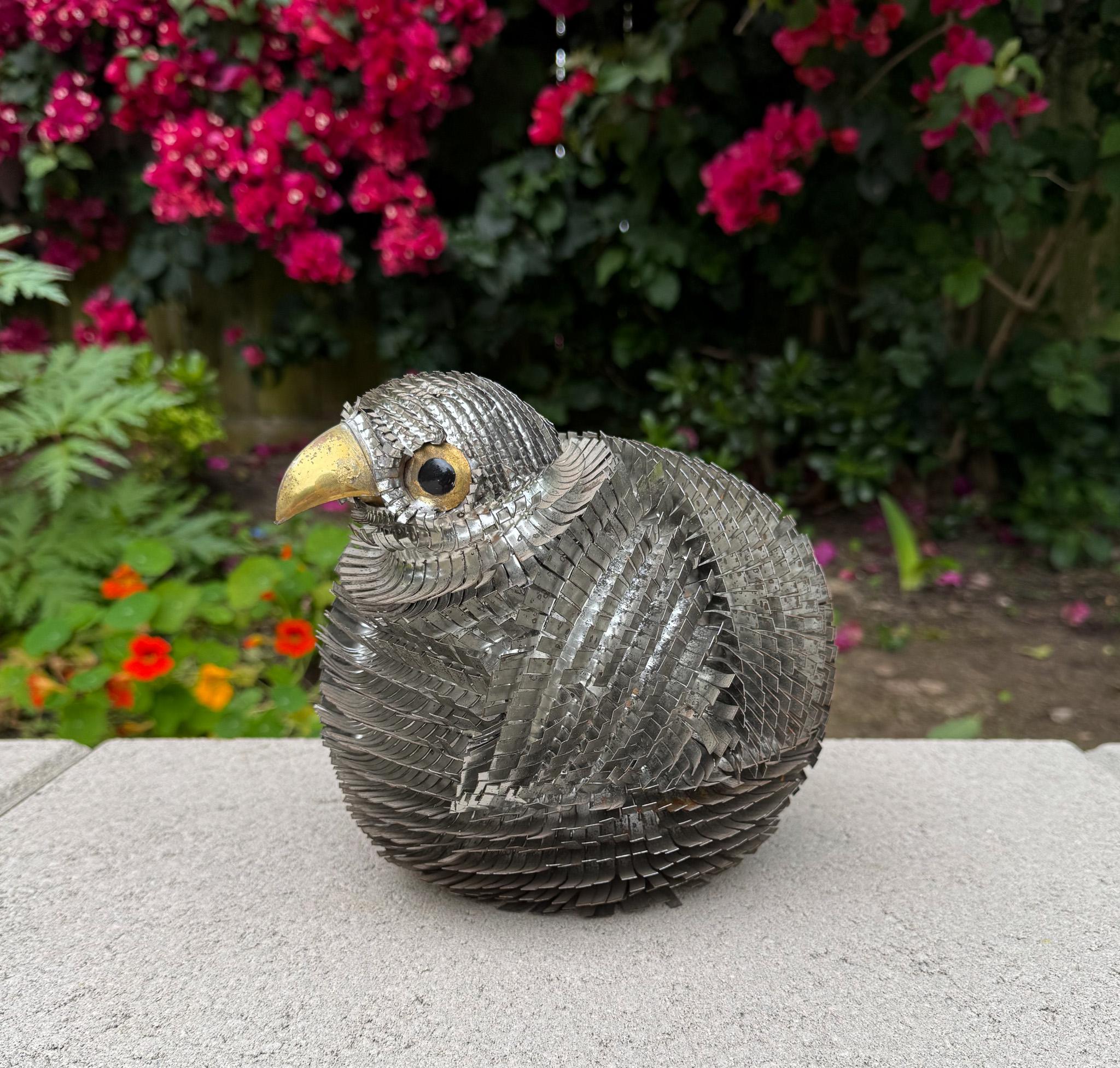 Alexander Blazquez Mexican Modern Metal Bird Sculpture, 1960's. 