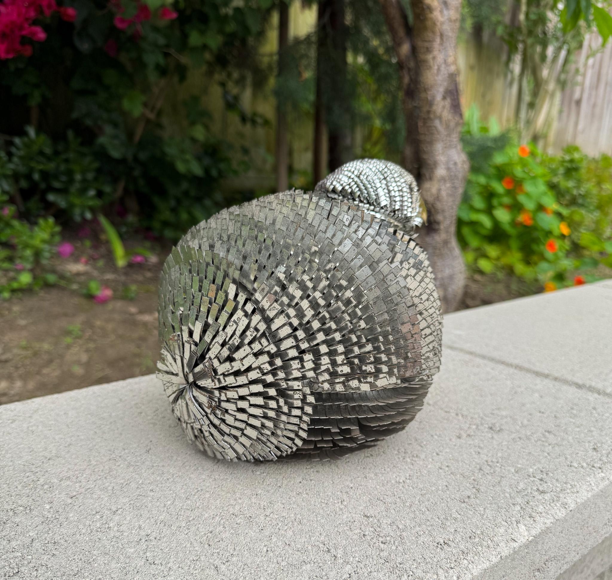Alexander Blazquez Mexican Modern Metal Bird Sculpture, 1960's In Good Condition For Sale In San Juan Capistrano, CA