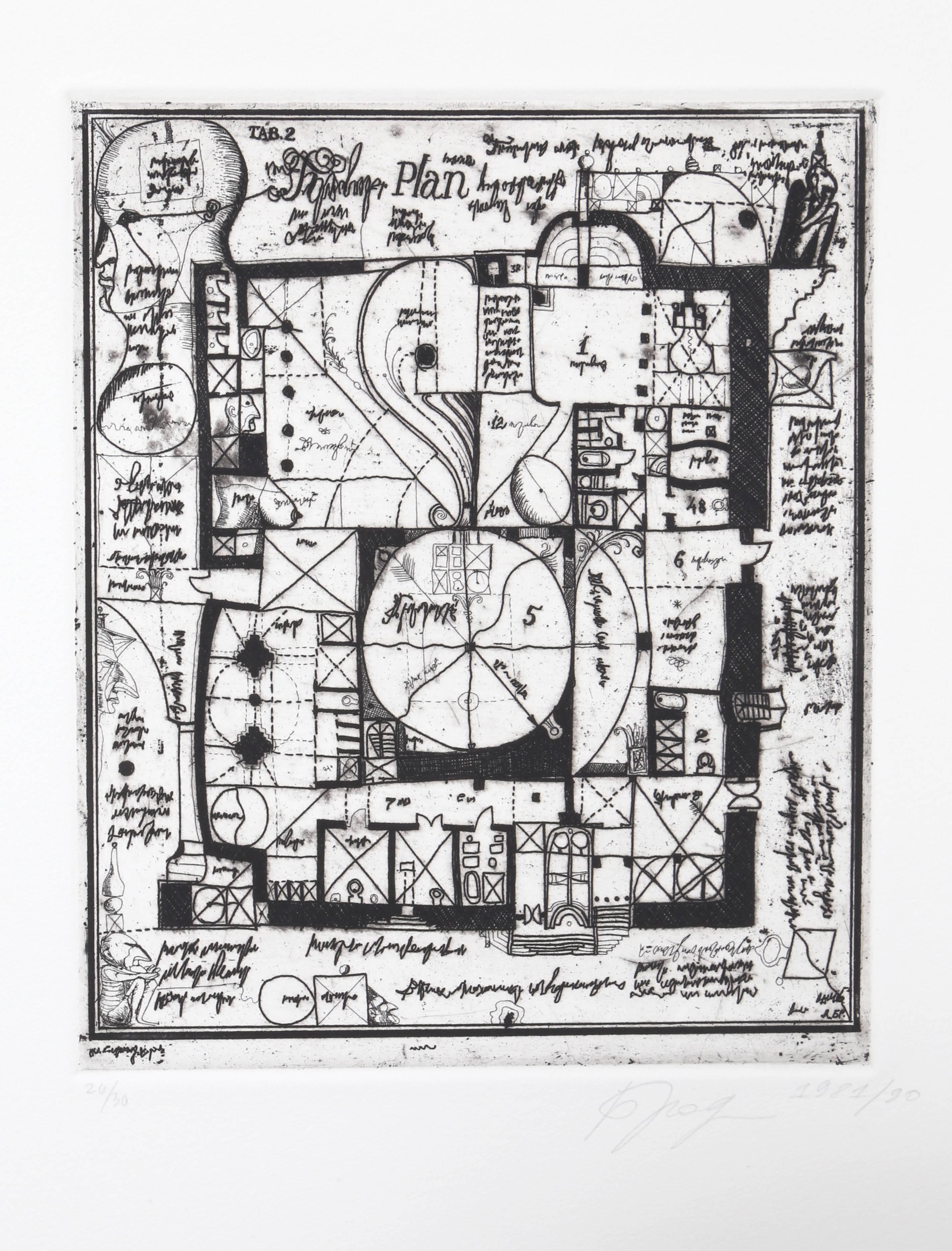 Alexander Brodsky and Ilya Utkin Abstract Print - Theater from Brodsky and Utkin: Projects 1981 - 1990