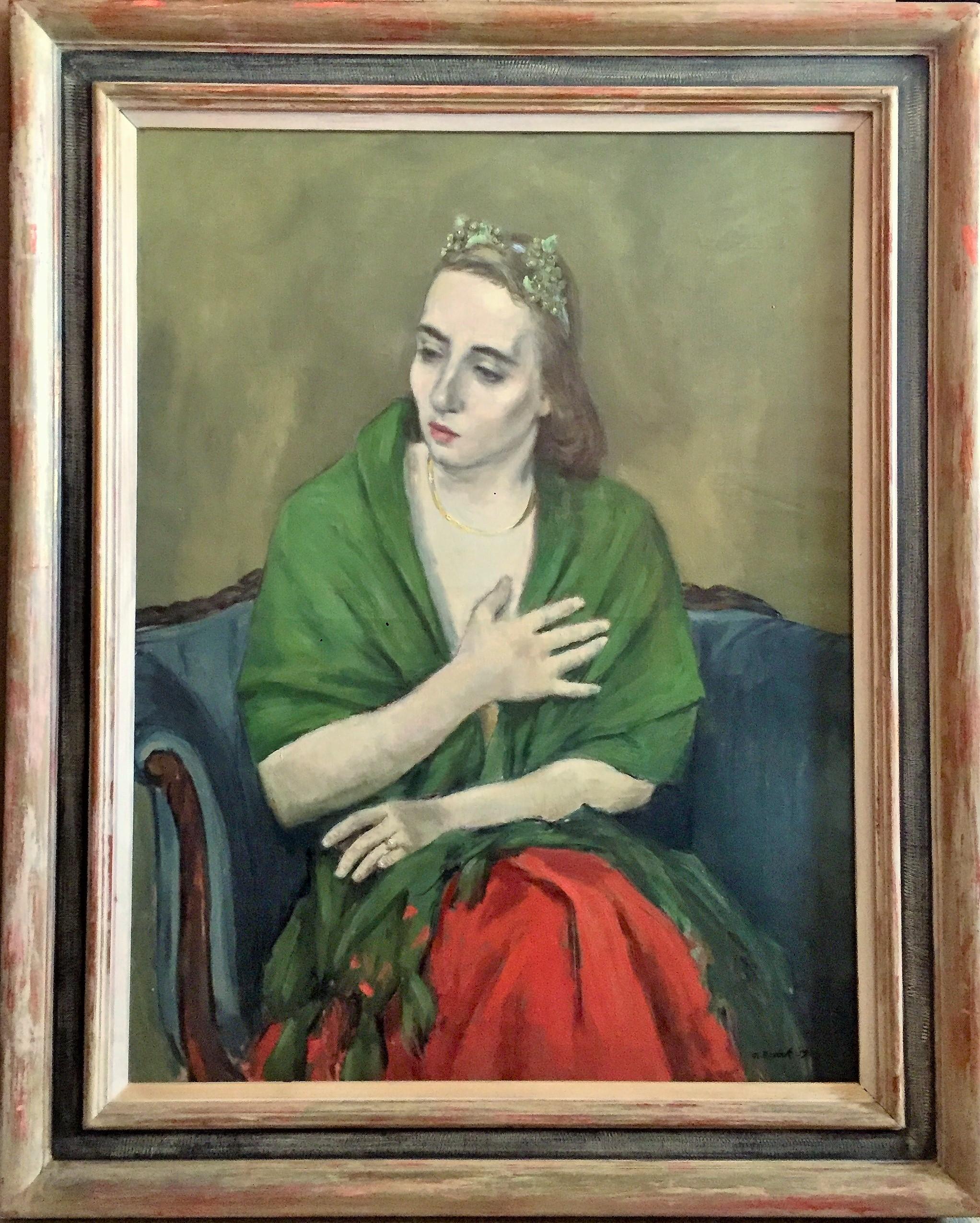 A Painting of Adaline Glasheen as a Writer's Muse