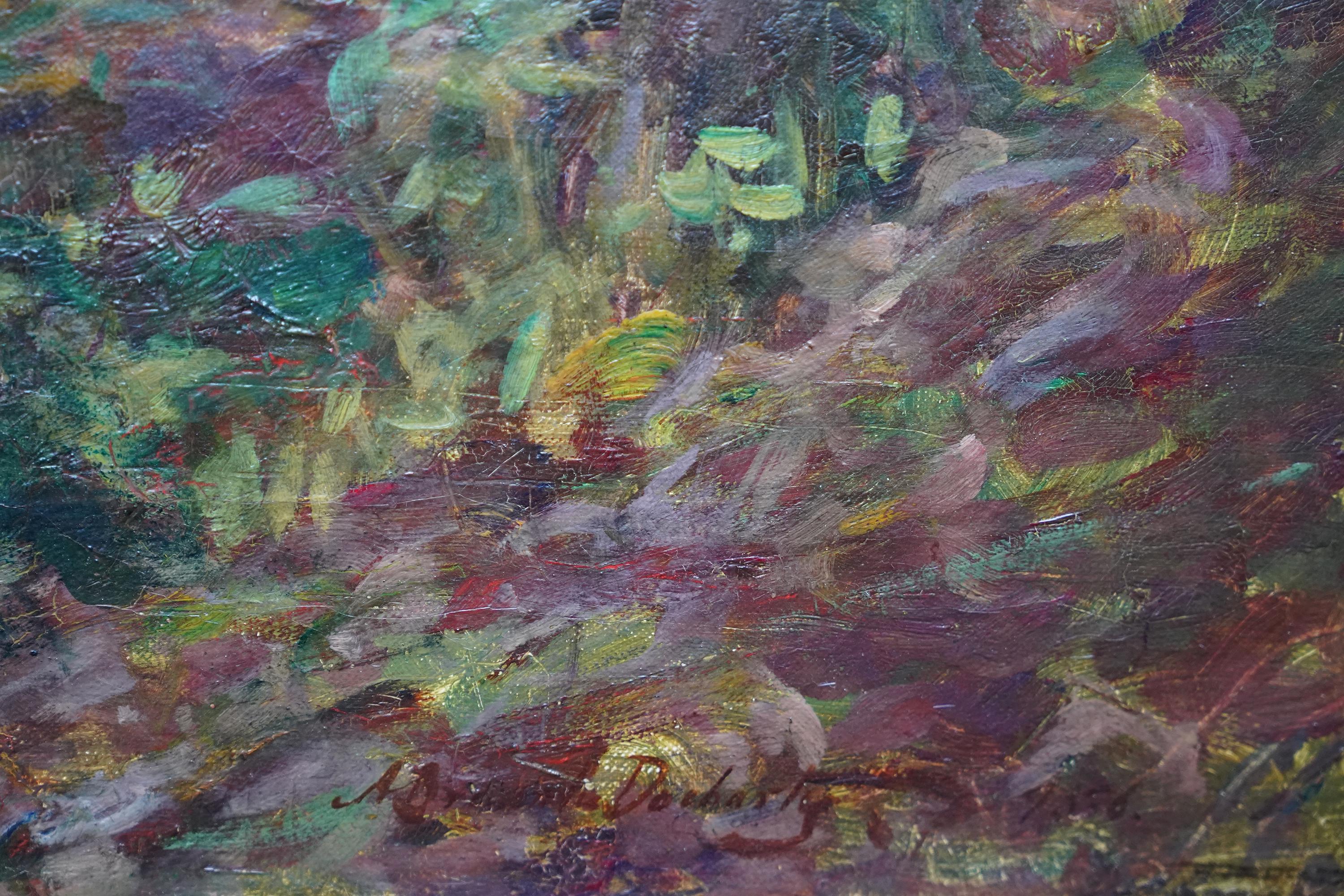 Autumnal Woodland Landscape, Ayrshire - Scottish Impressionist  art oil painting For Sale 6