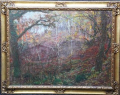 Autumnal Woodland Landscape, Ayrshire - Scottish Impressionist  art oil painting