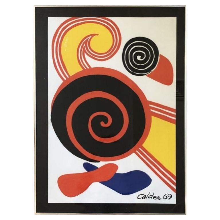 Alexander Calder 1969 Lithograph Signed and Dated