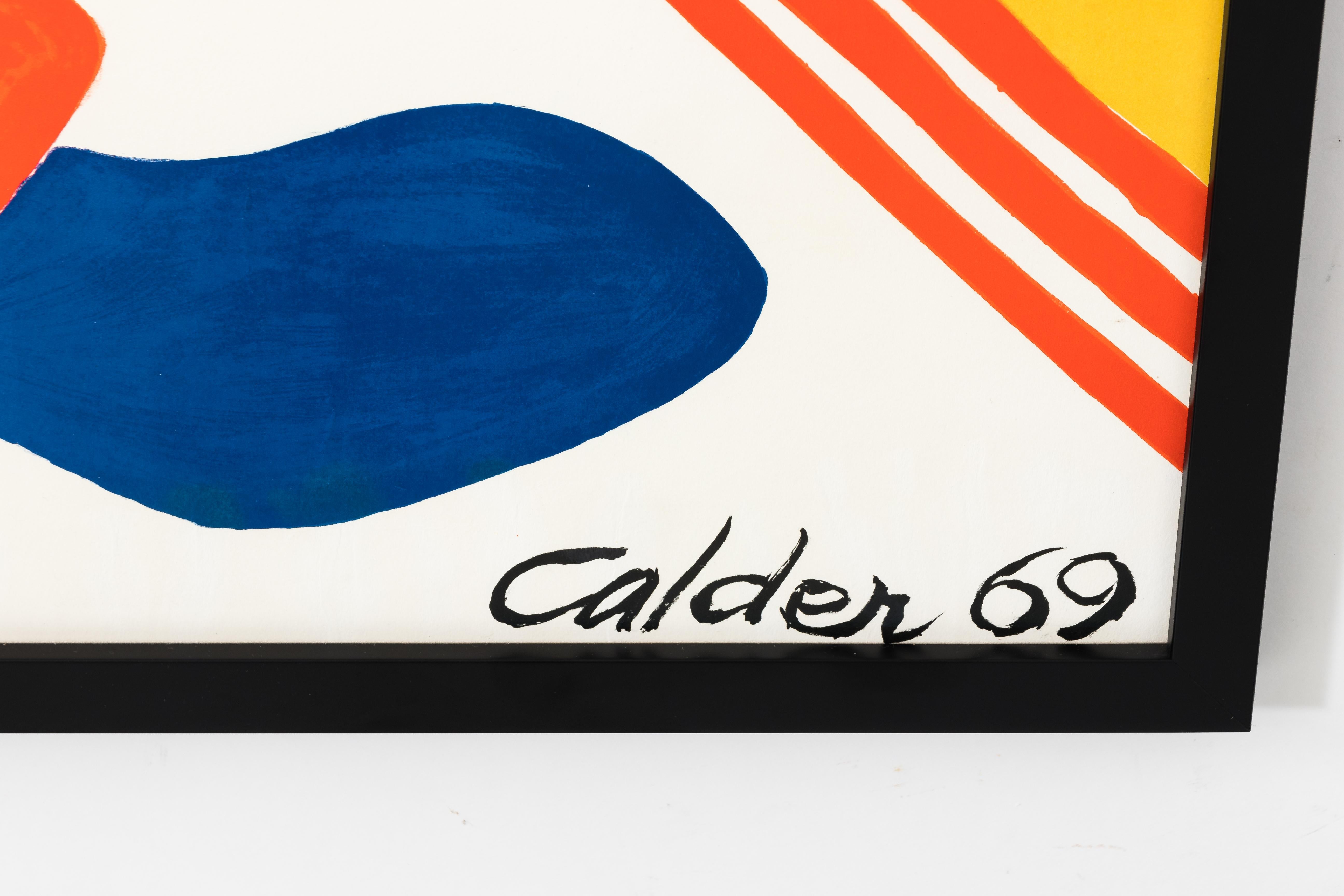Modern Alexander Calder 1969 Spirals Newly Framed Lithograph
