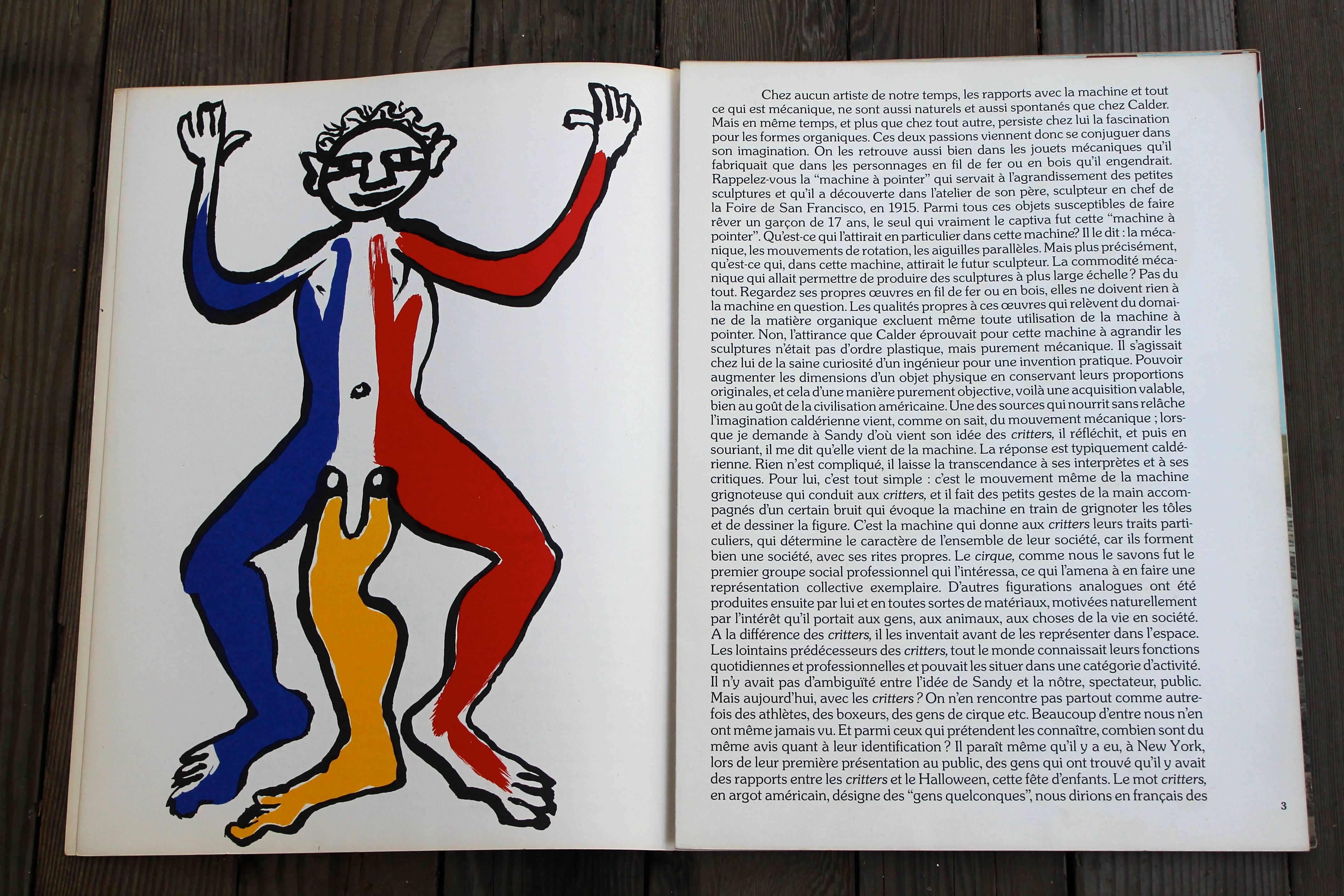 Contient cinq lithographies originales d'Alexander Calder. Il s'agit de l'édition n° 212 Janvier 1975 du Derriere le Miroir. Publié à Paris par la Galerie Maeght. Sans agrafes. Très bon état, légère déchirure au dos comme indiqué.