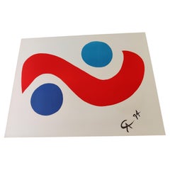Used Alexander Calder 74 Original Lithograph - Skybird