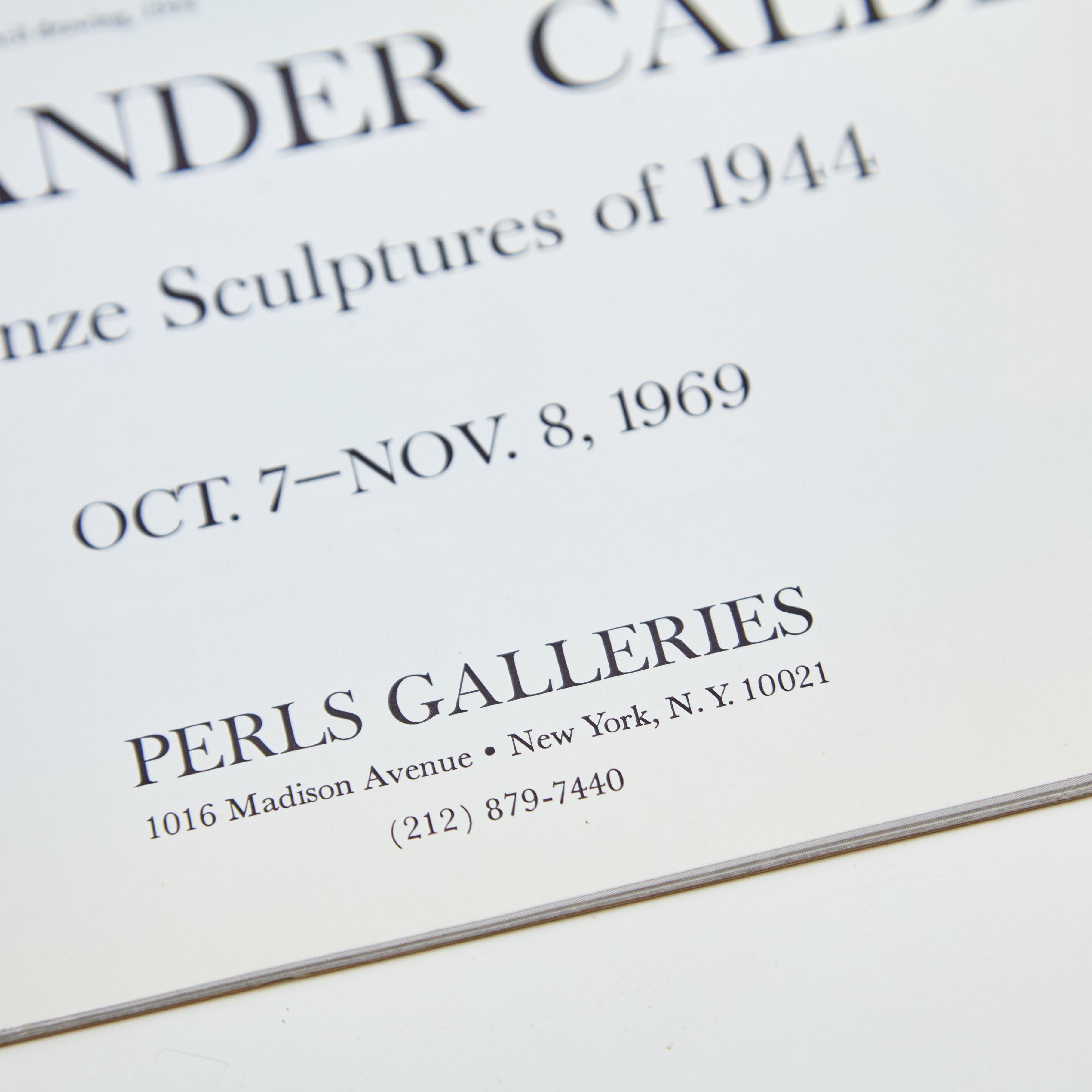 Paper Alexander Calder Bronze Sculpture Book for Perl's Galleries, circa 1969 For Sale