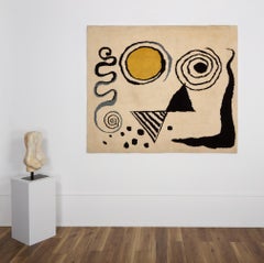 Alexander Calder – "Cercle jaune", French Modern Tapestry Rug