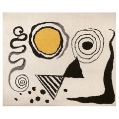 Alexander Calder – "Cercle jaune", French Modern Tapestry Rug