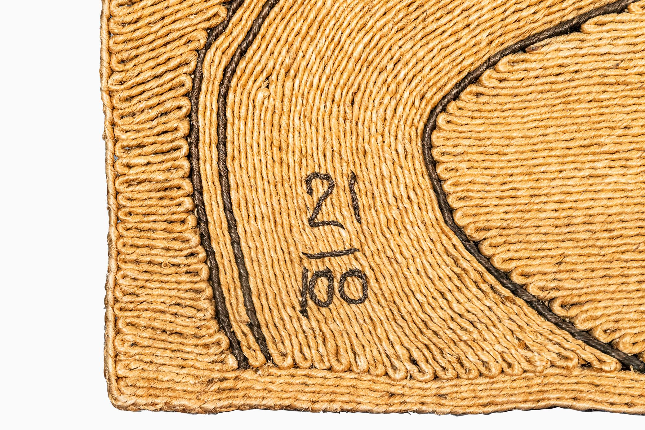 Alexander Calder, (1898-1976),
Circus tapestry,
handwoven maguey jute fiber,
dated '75, numbered 21/100, signed,
United States, 1975.

Measures: Height 215.9 cm, width 142.2 cm.