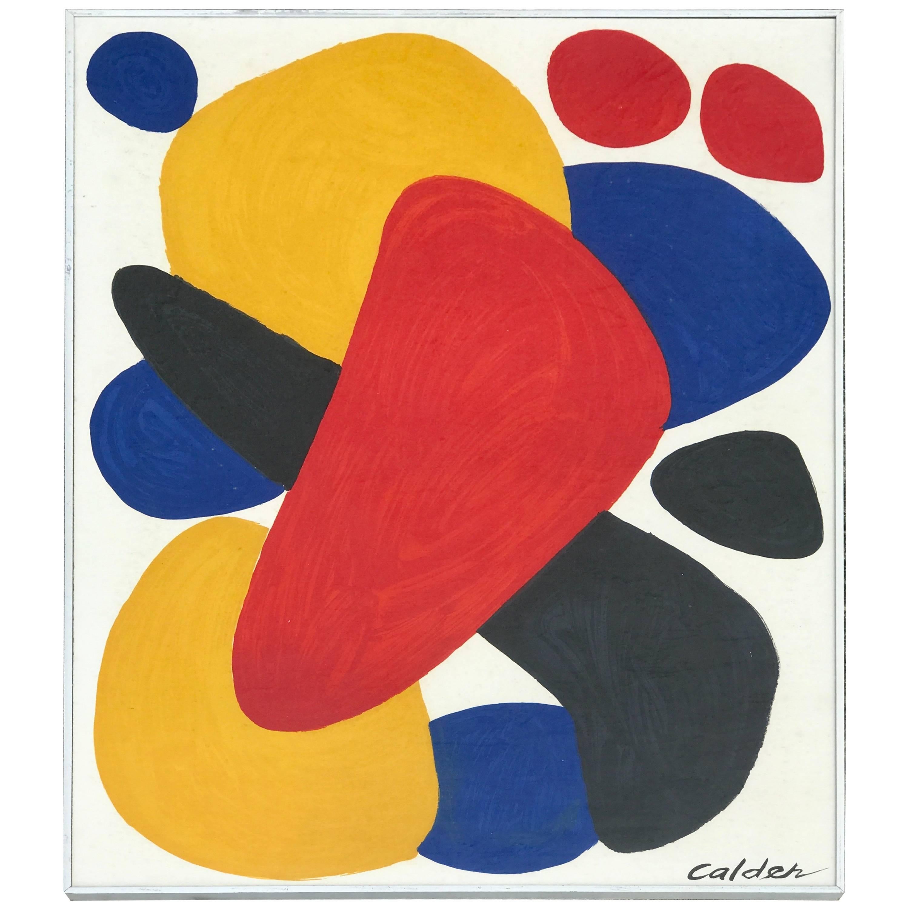 Alexander Calder Color Lithograph "Boomerang"
