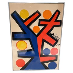 Alexander Calder Color Poster Abstract Modernism Asymetrie Tree Lithograph 1972