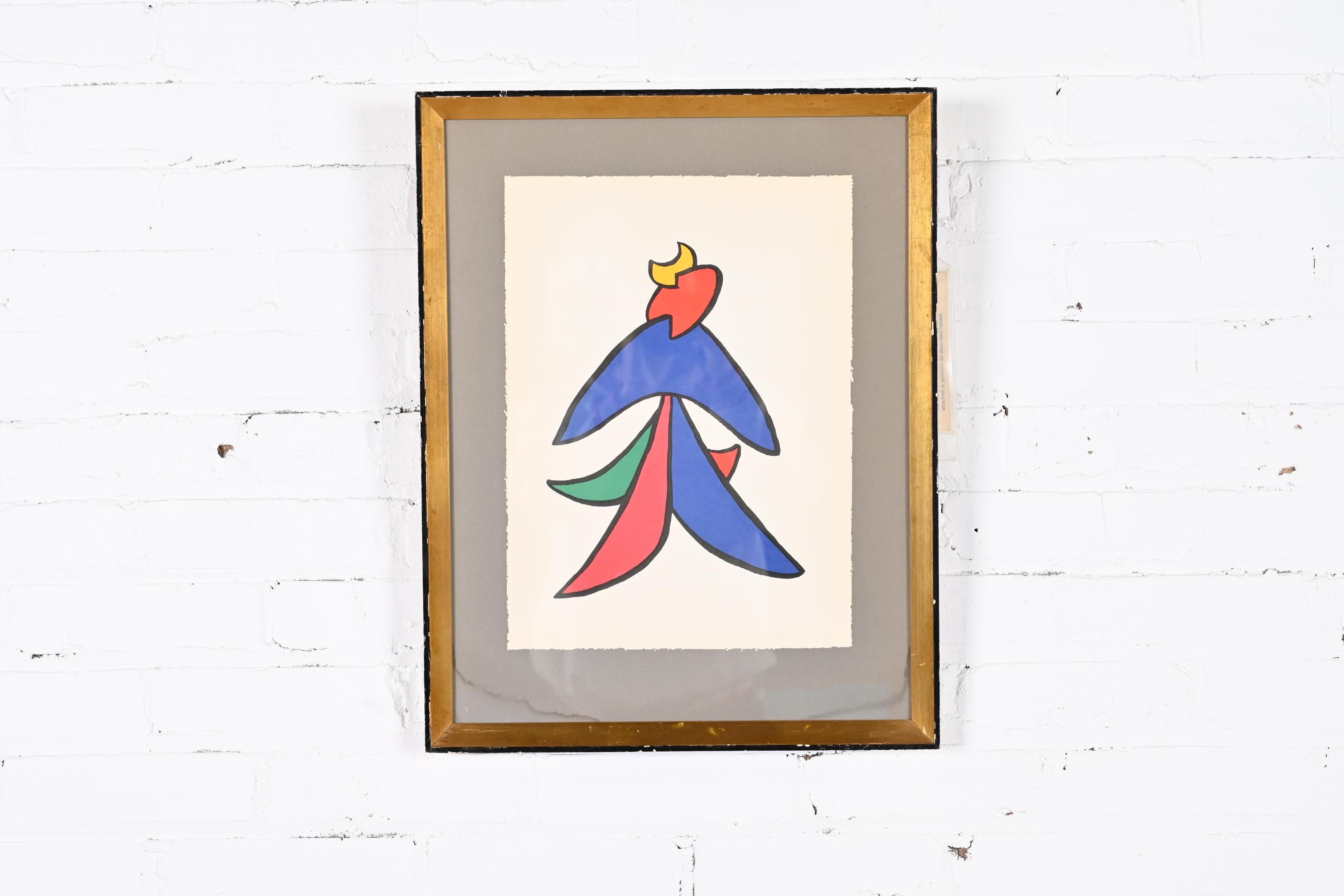 A beautiful vintage framed abstract lithograph 

Entitled 