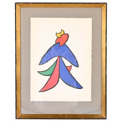 Alexander Calder "Composition i" Framed Abstract Lithograph