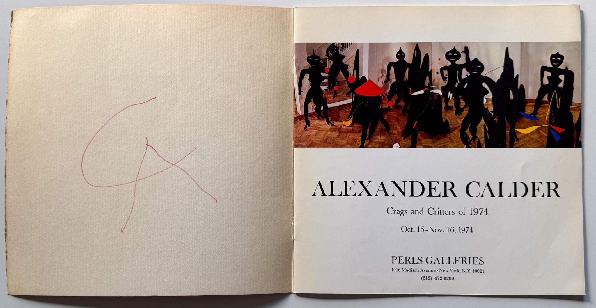 Catalogue des sculptures de Calder accompagnant une exposition à la Perls Gallery de New York du 15 octobre au 16 novembre 1974. Carré 8vo (9.25