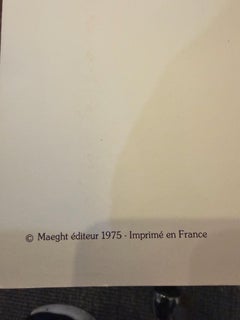 Alexander Calder, « Derrière le miroir », lithographie de 1975, non encadrée, éditée par Maeght Éditeur
