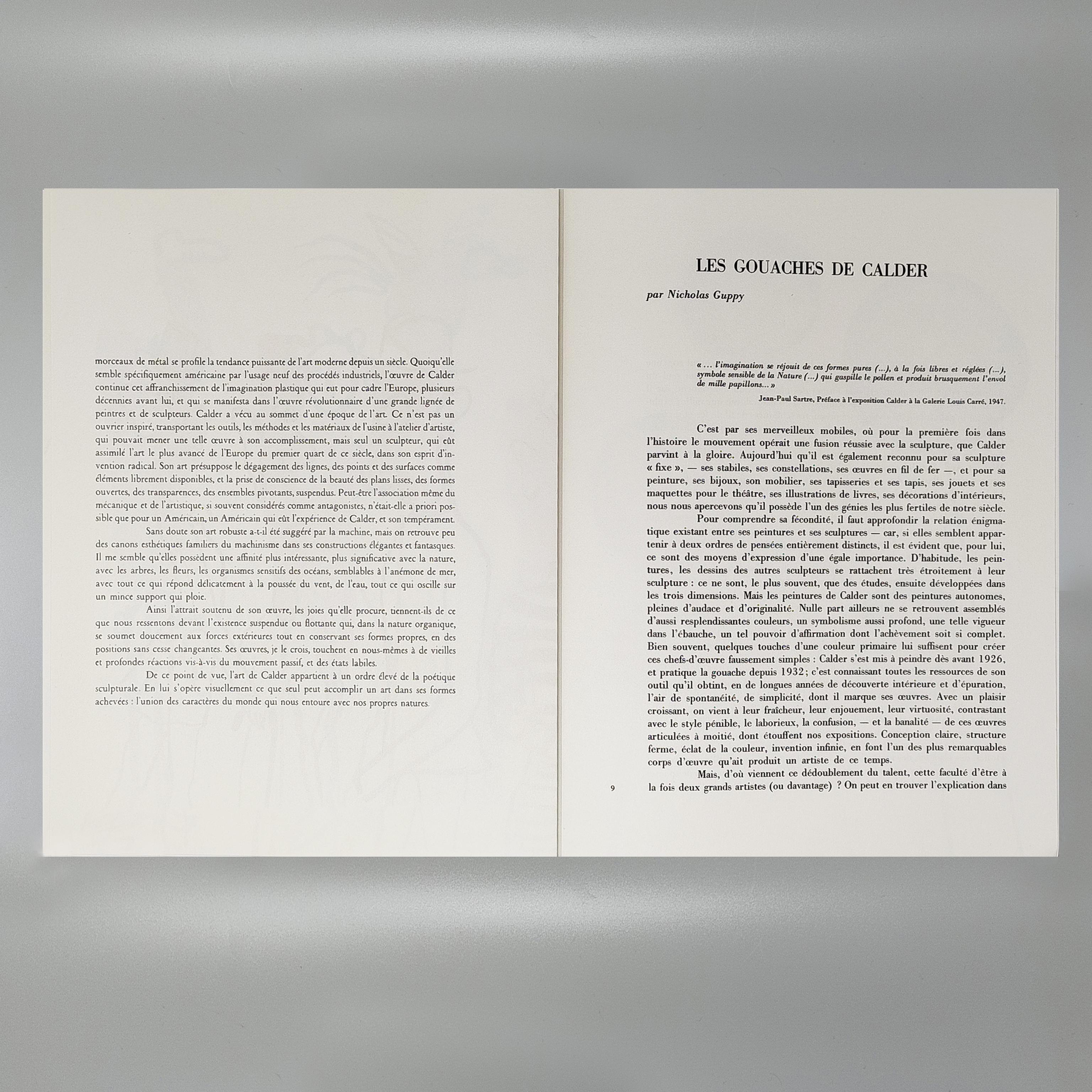 Carta Alexander Calder 