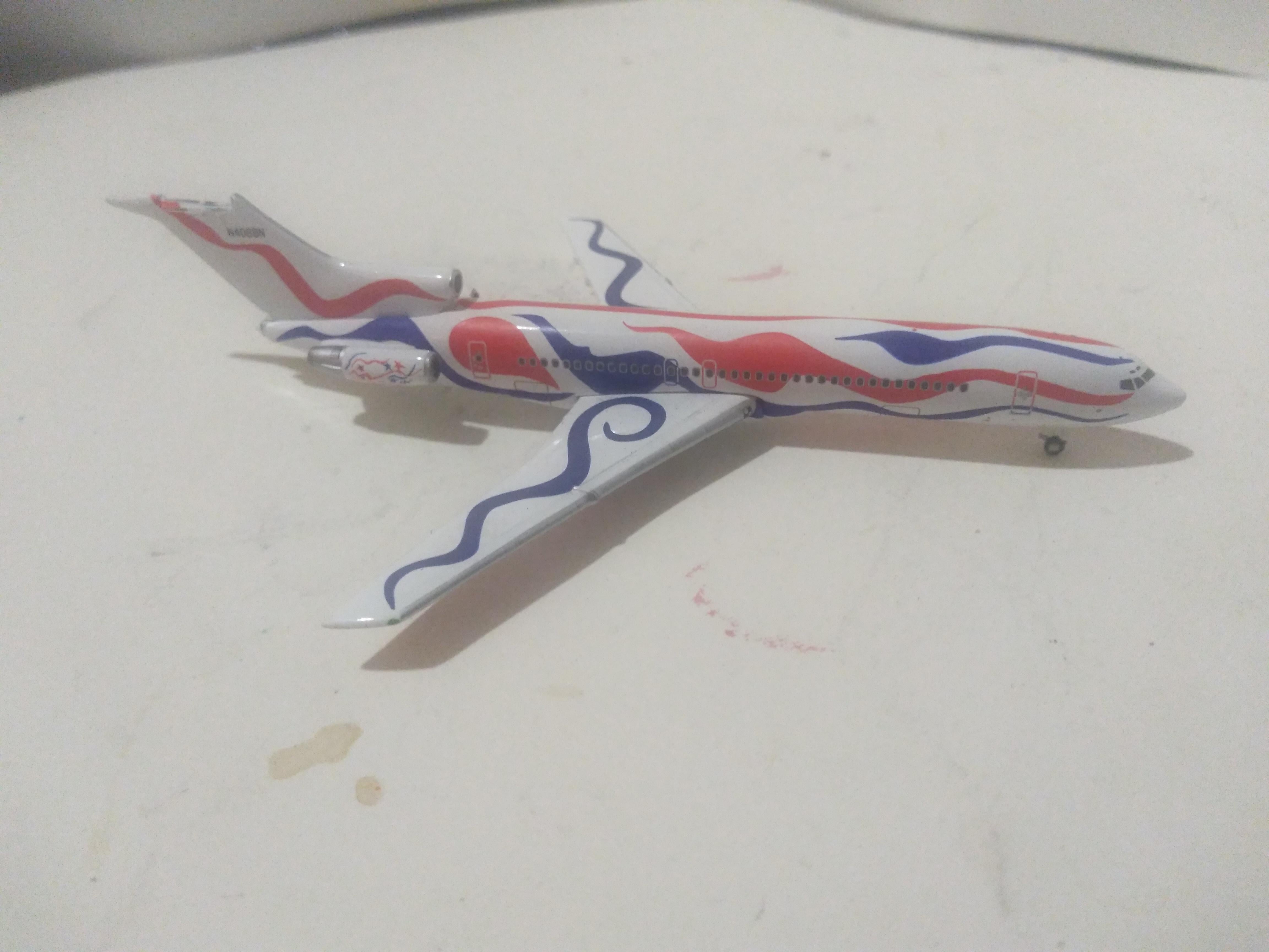 Mid-Century Modern Alexander Calder Designed Braniff Airlines 1/600 Airplane For Sale