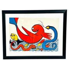 Alexander Calder "Dolphin" Signed Artist Edition Lithograph