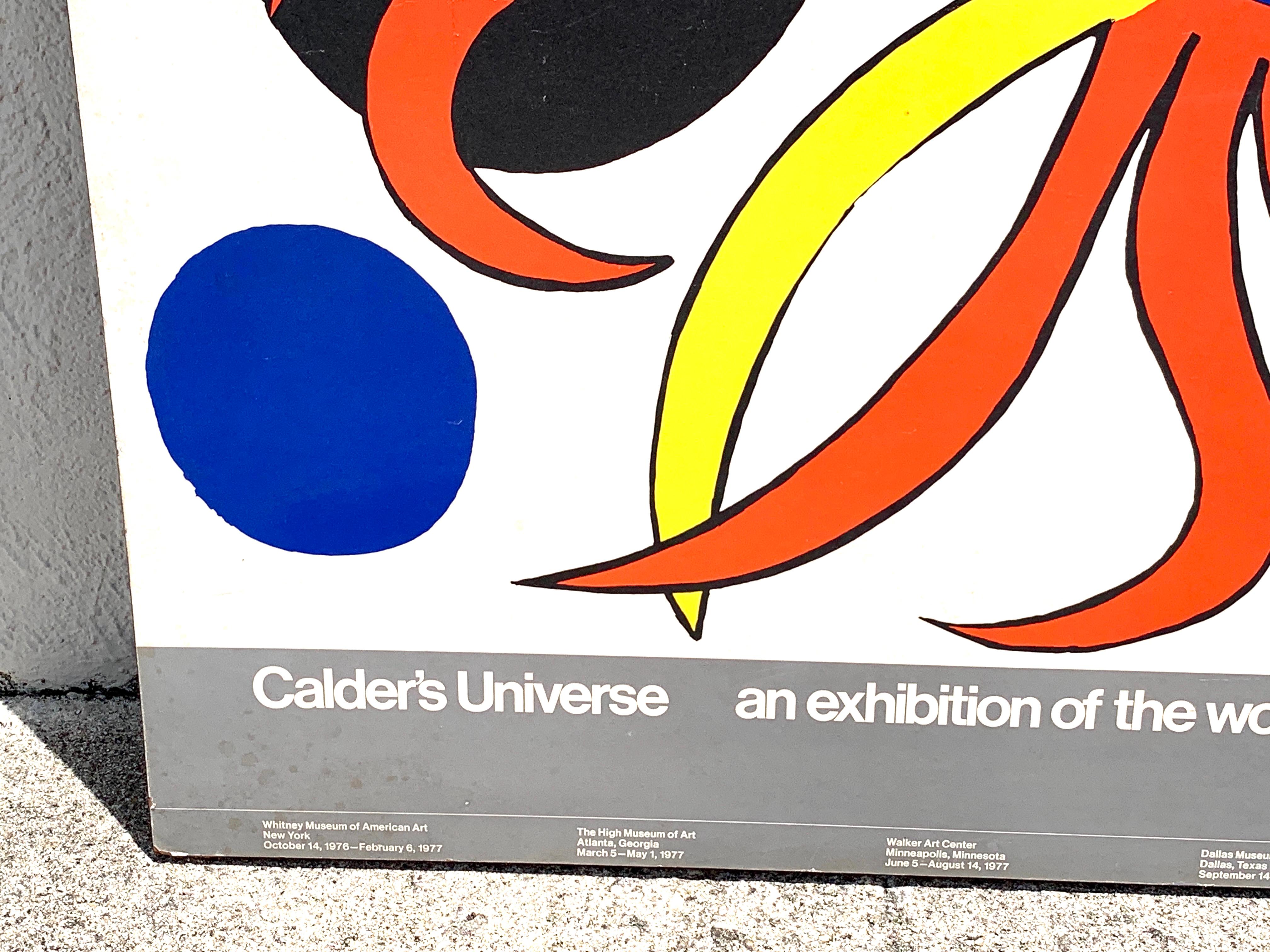 Alexander Calder Ausstellungsmuseum Billboard „Calder's Universe“, 1977 (Moderne der Mitte des Jahrhunderts) im Angebot