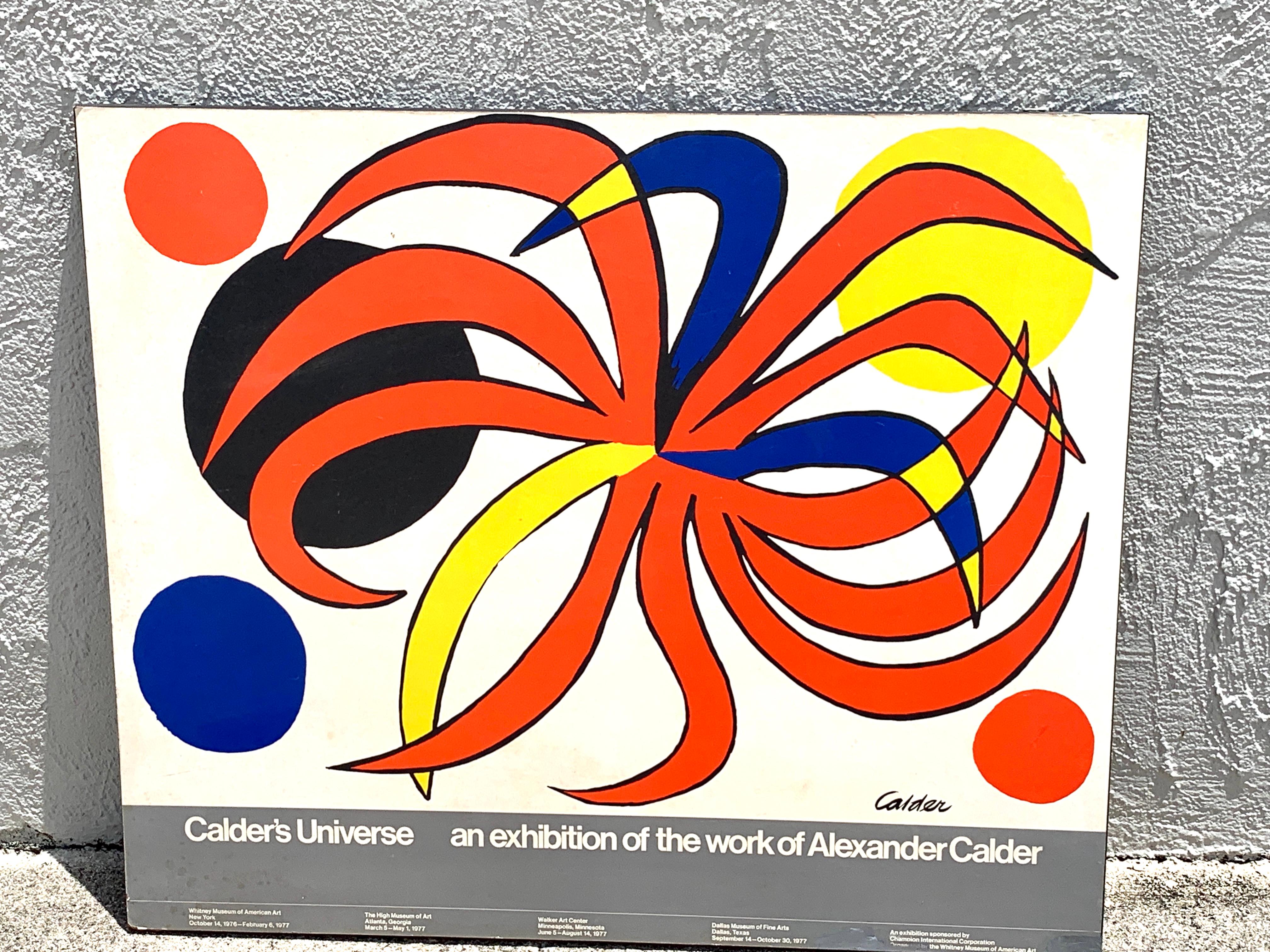 Alexander Calder Ausstellungsmuseum Billboard „Calder's Universe“, 1977 (20. Jahrhundert) im Angebot