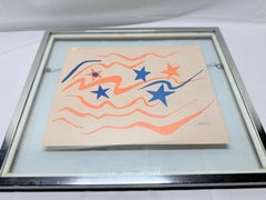 Alexander Calder Flying Colors '76 Stars and Stripes Abstract Lithograph Modern