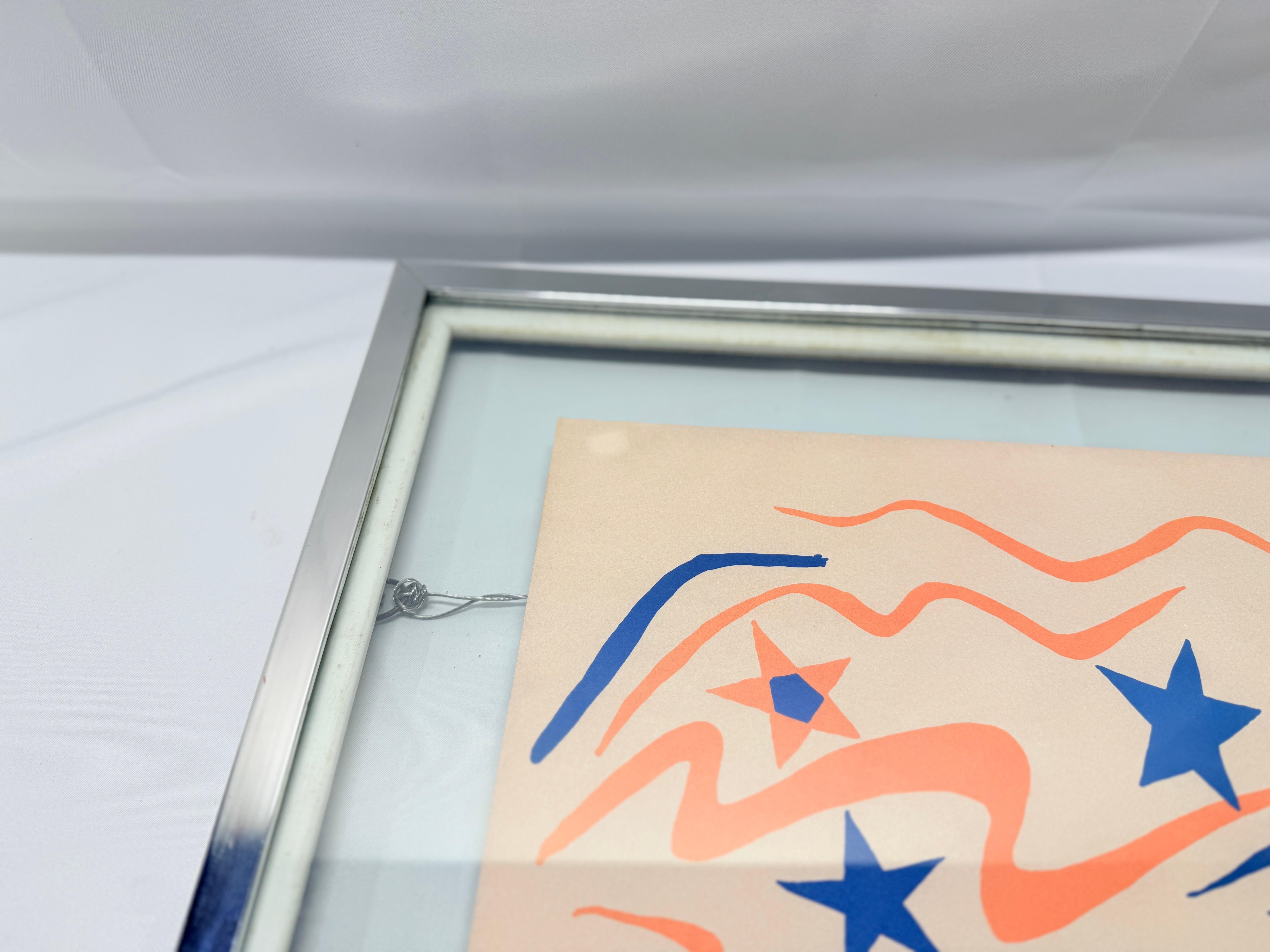 Alexander Calder Fliegende Farben '76 Sterne und Streifen Abstrakte Lithographie Moderne im Zustand „Gut“ im Angebot in Atlanta, GA