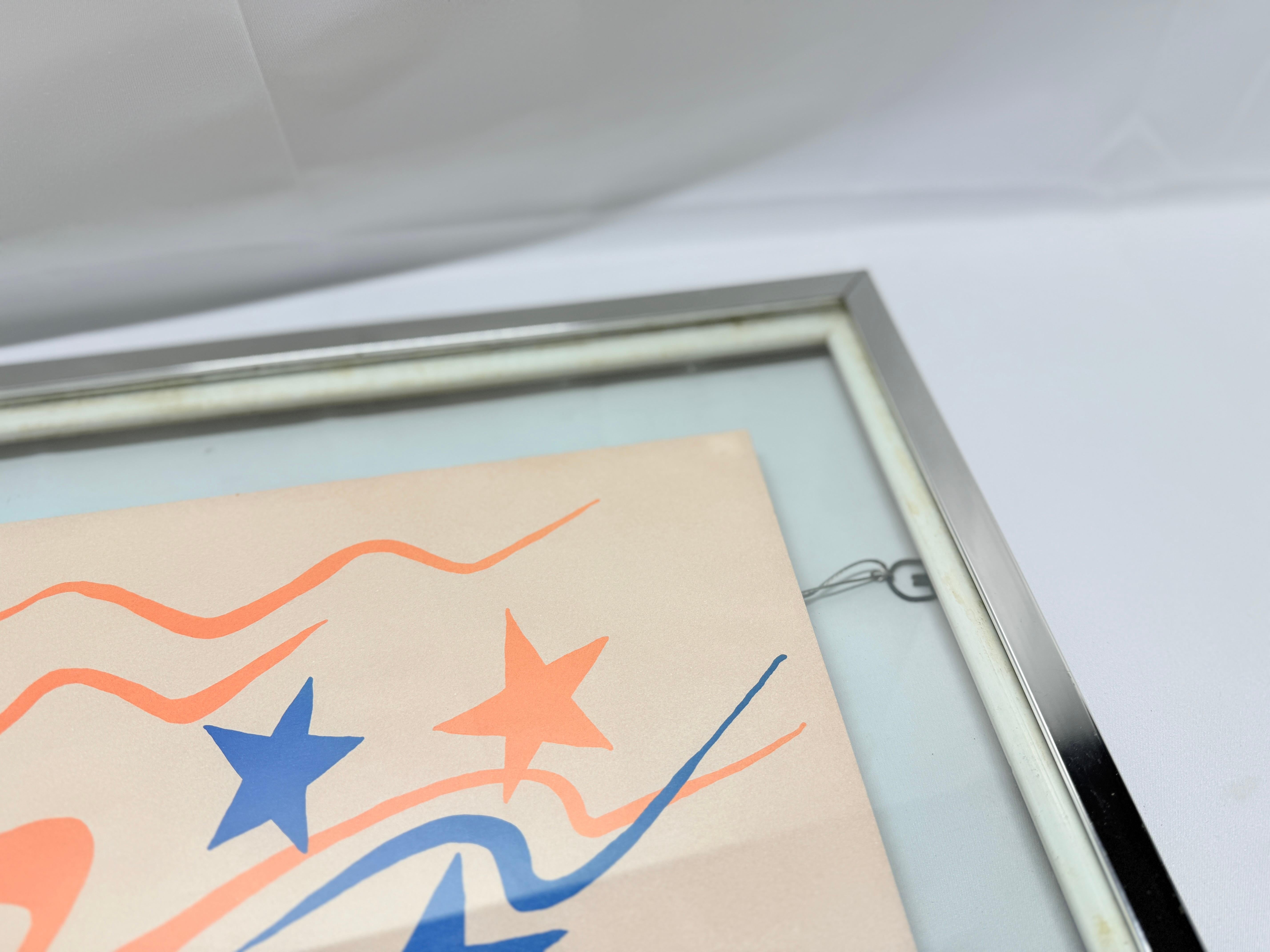 Alexander Calder Fliegende Farben '76 Sterne und Streifen Abstrakte Lithographie Moderne (20. Jahrhundert) im Angebot