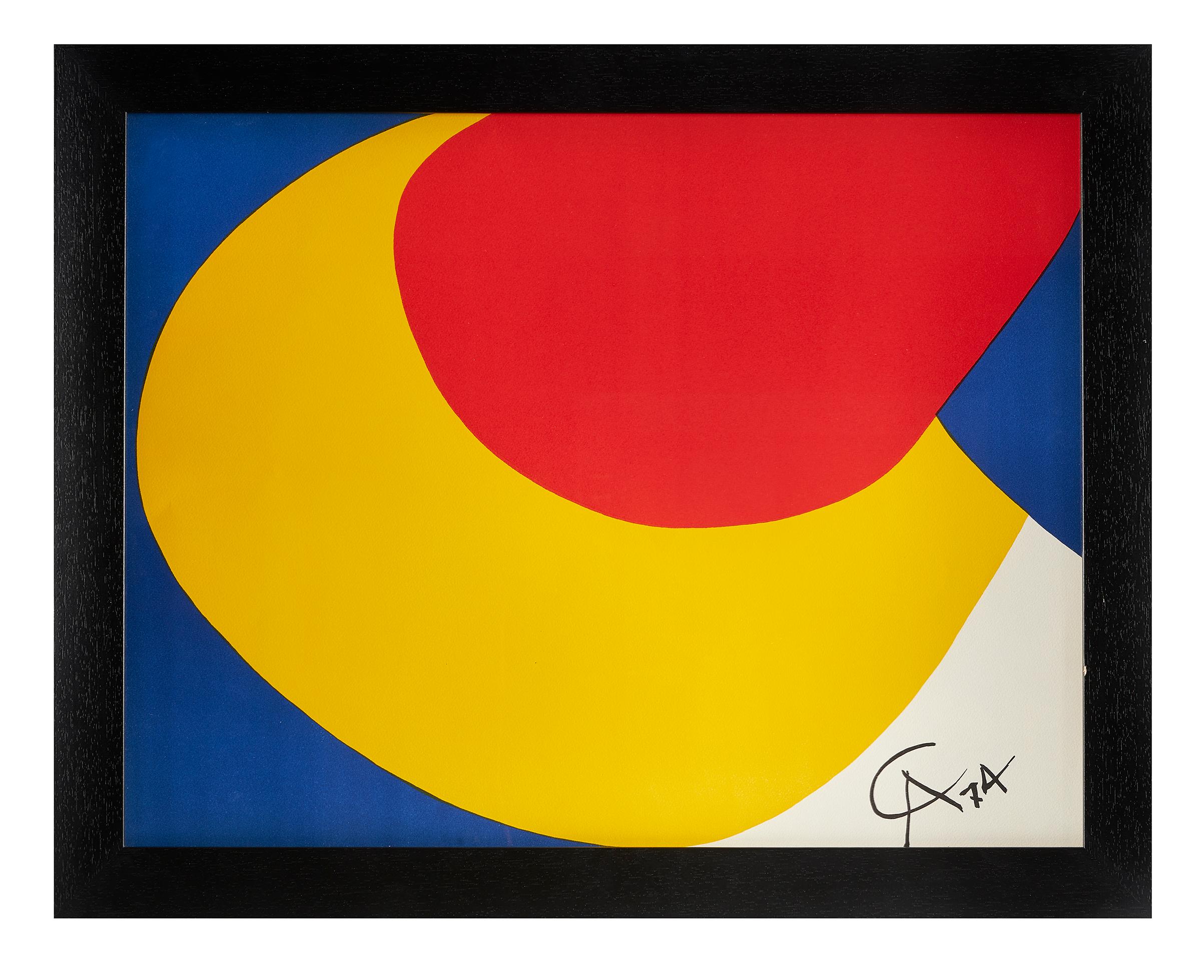 Alexander Calder (American, 1898-1976) Convection from 'Flying Colors’, Lithograph printed in colors, 1974, on wove paper with full margins printed to the edge, framed.