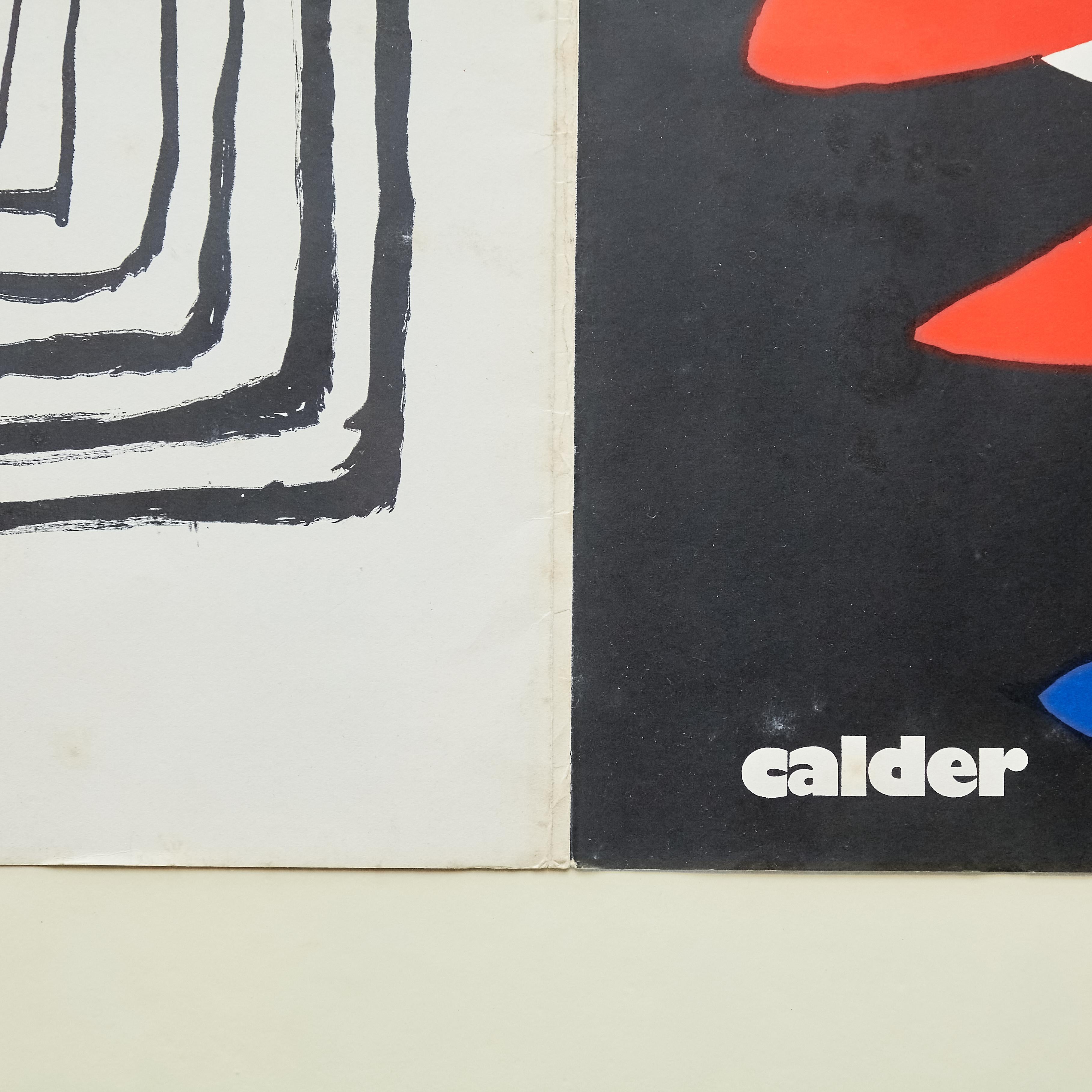 Mid-Century Modern Alexander Calder Framed Cover Magazine for 'Darriere Le Miroir', circa 1971 For Sale