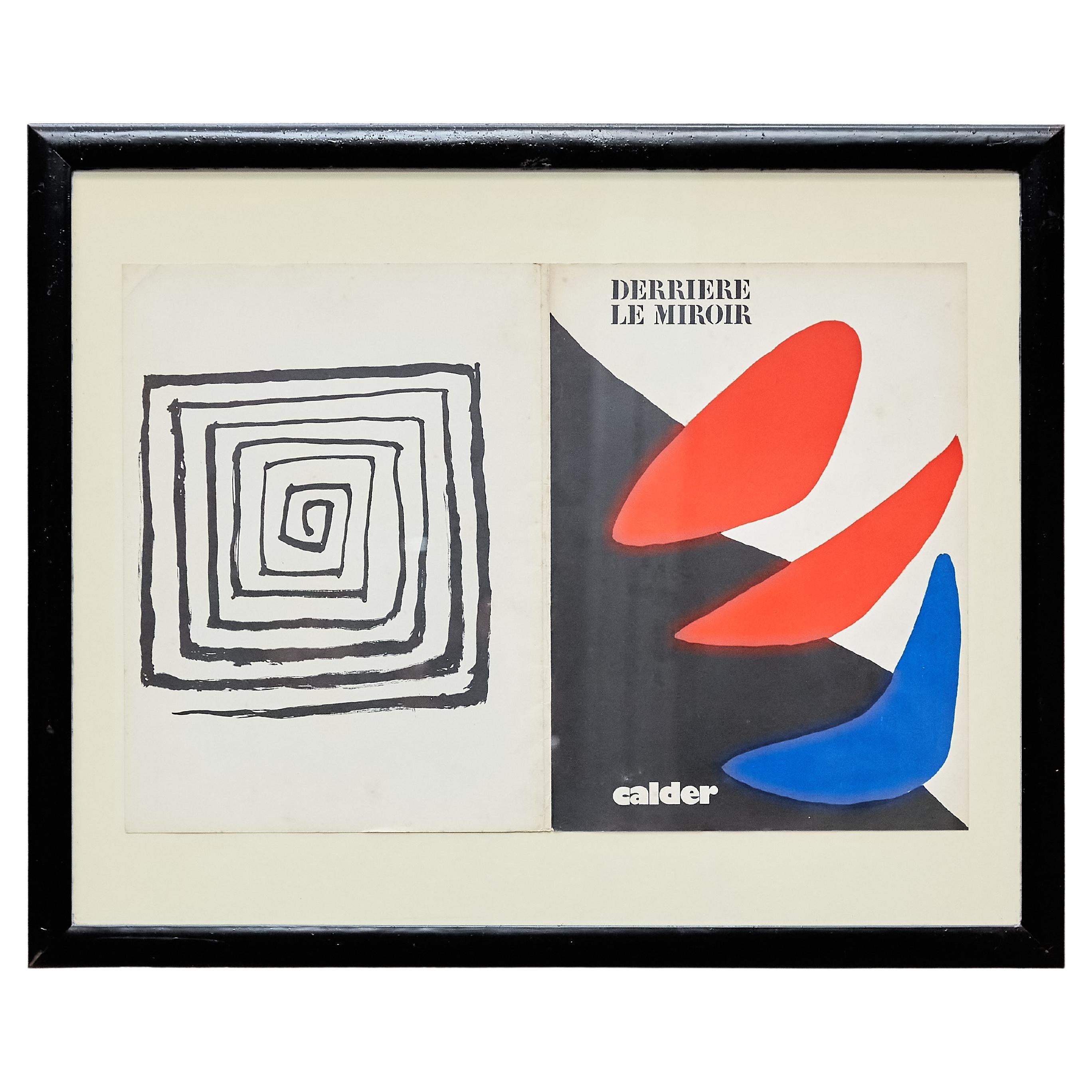 Alexander Calder Framed Cover Magazine for 'Darriere Le Miroir', circa 1971 For Sale