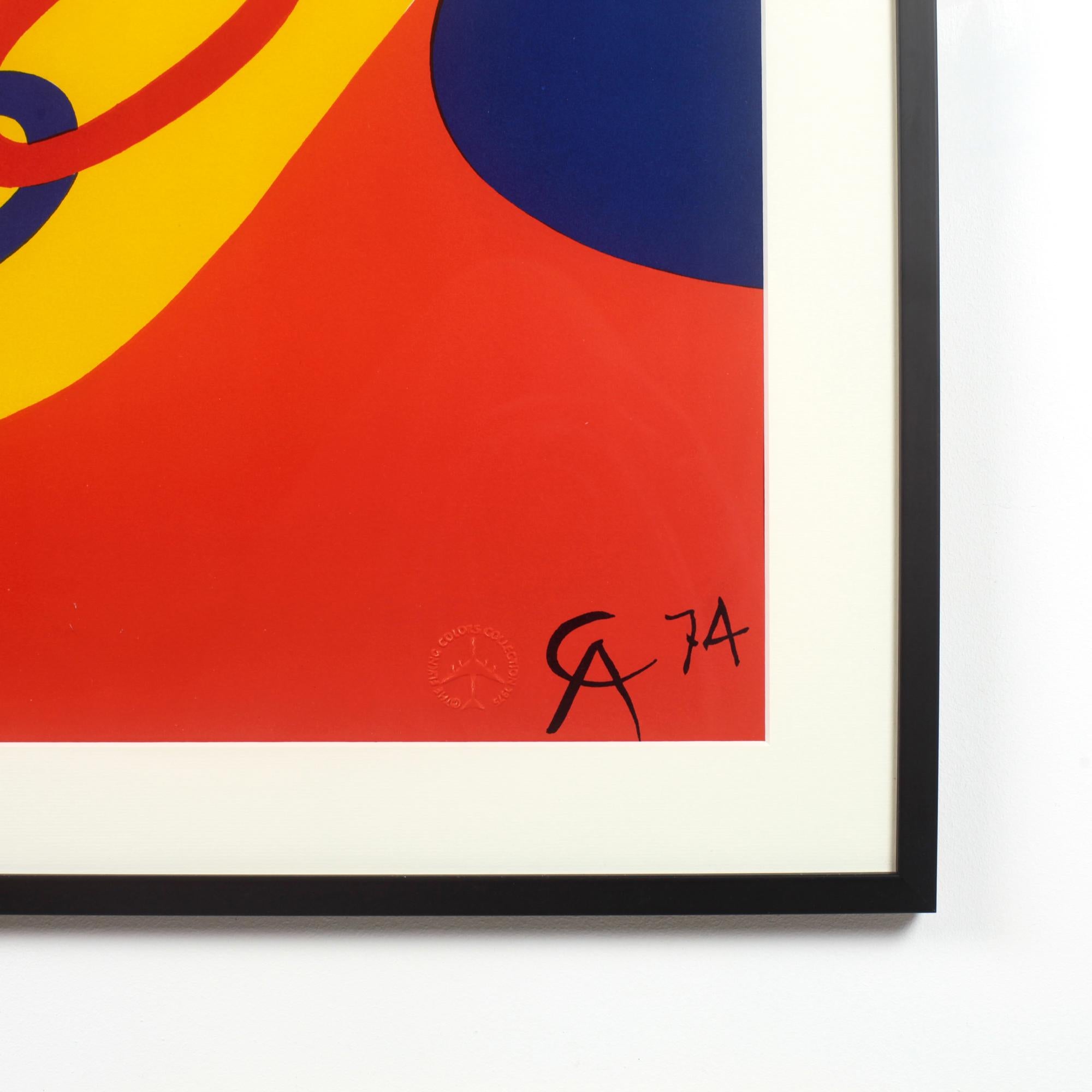 Alexander Calder „Friendship“ Lithographie Fliegende Farben Kollektion 1975 (Moderne der Mitte des Jahrhunderts) im Angebot