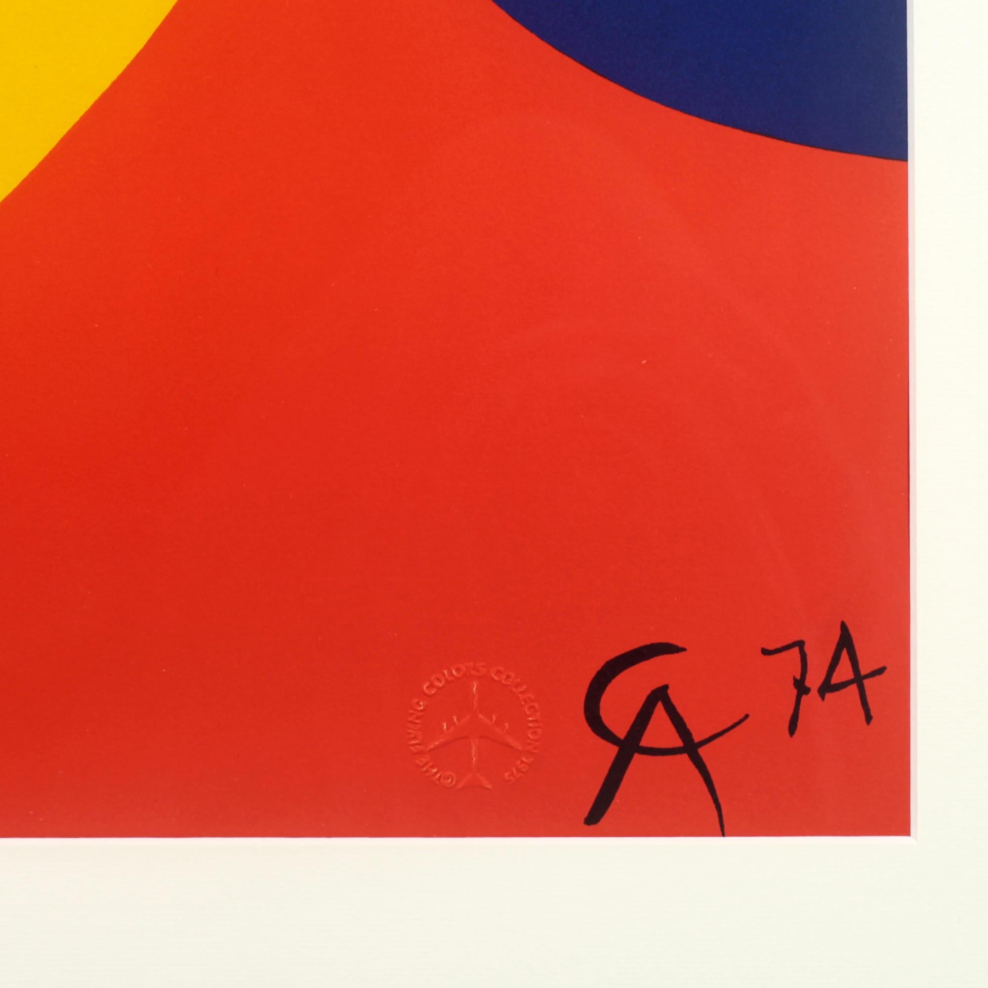 Alexander Calder „Friendship“ Lithographie Fliegende Farben Kollektion 1975 im Zustand „Gut“ im Angebot in Saint  Ouen, FR