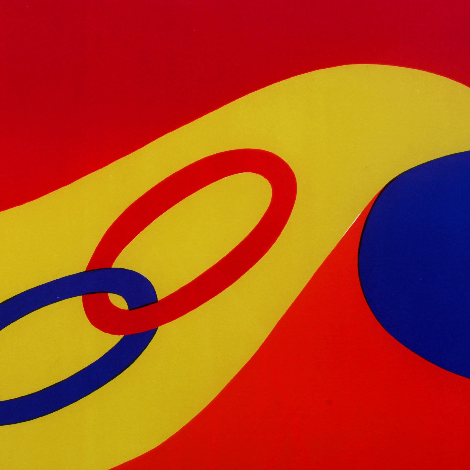 Alexander Calder „Friendship“ Lithographie Fliegende Farben Kollektion 1975 (Ende des 20. Jahrhunderts) im Angebot