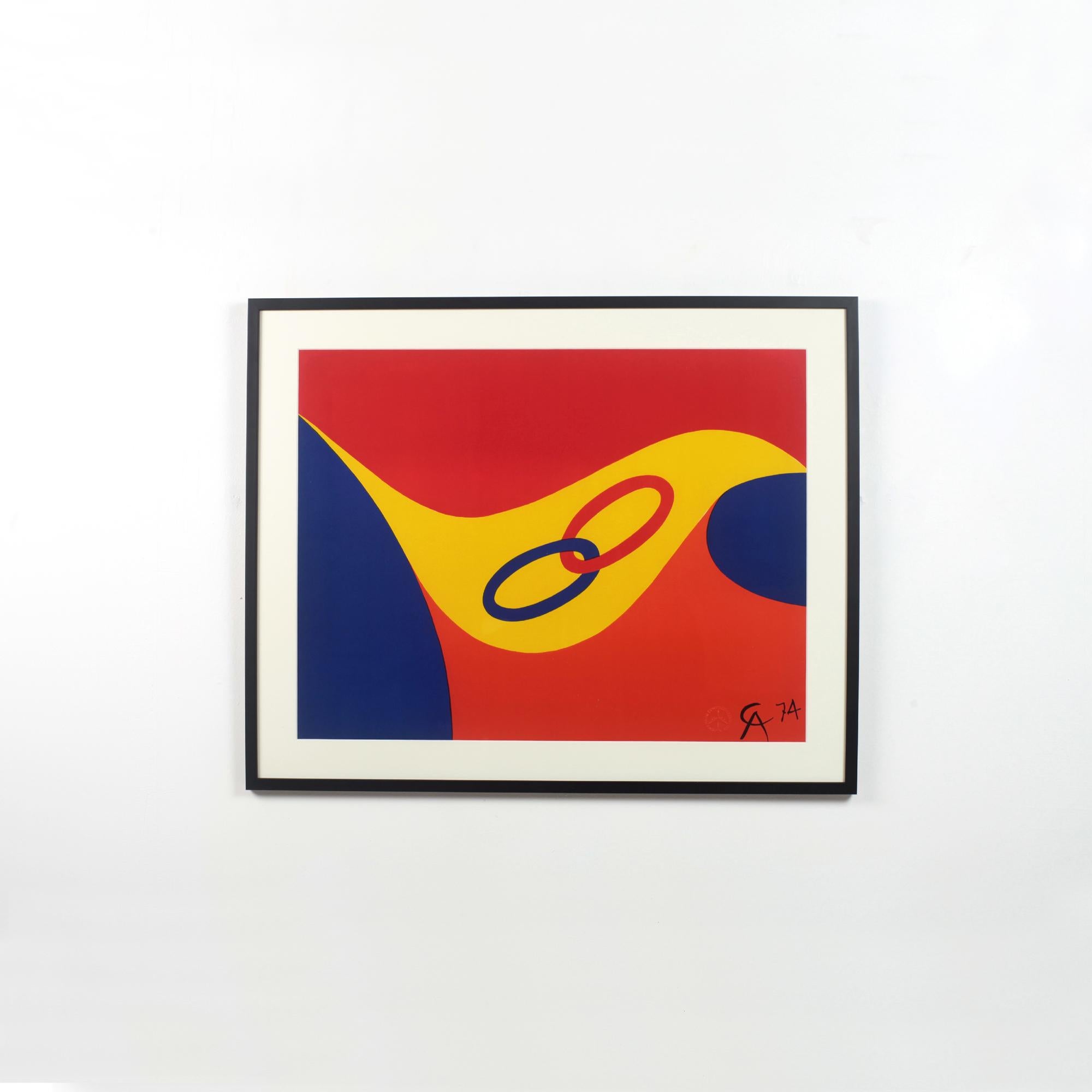 Alexander Calder „Friendship“ Lithographie Fliegende Farben Kollektion 1975 im Angebot 1