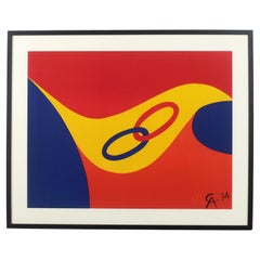 Retro Alexander Calder "Friendship" Lithograph Flying Colors Collection 1975