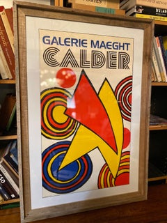 Alexander Calder Galerie Maeght Framed Exhibition Poster, Limited Edition, 1970