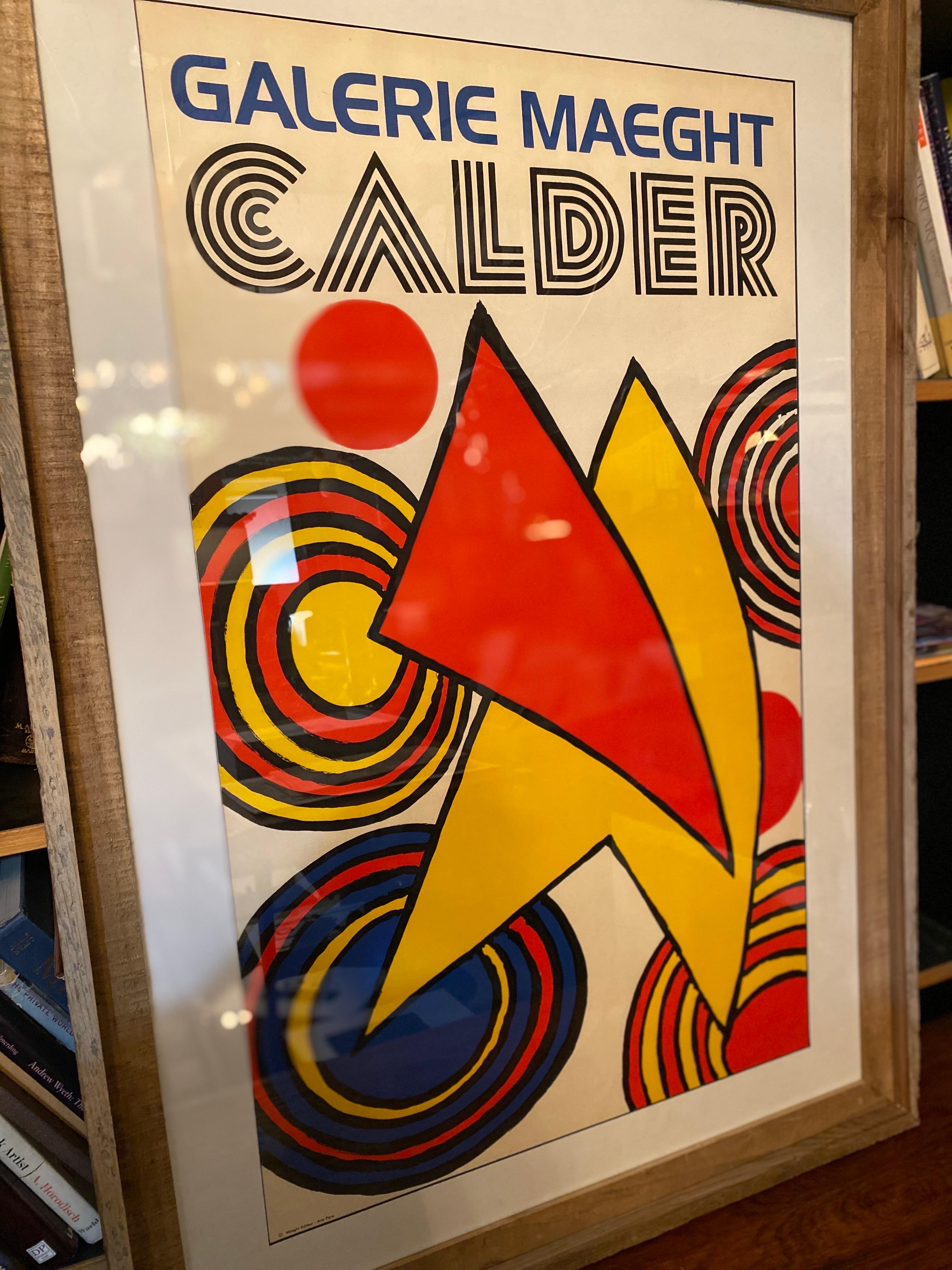 Modern Alexander Calder Galerie Maeght Framed Exhibition Poster, Limited Edition, 1970