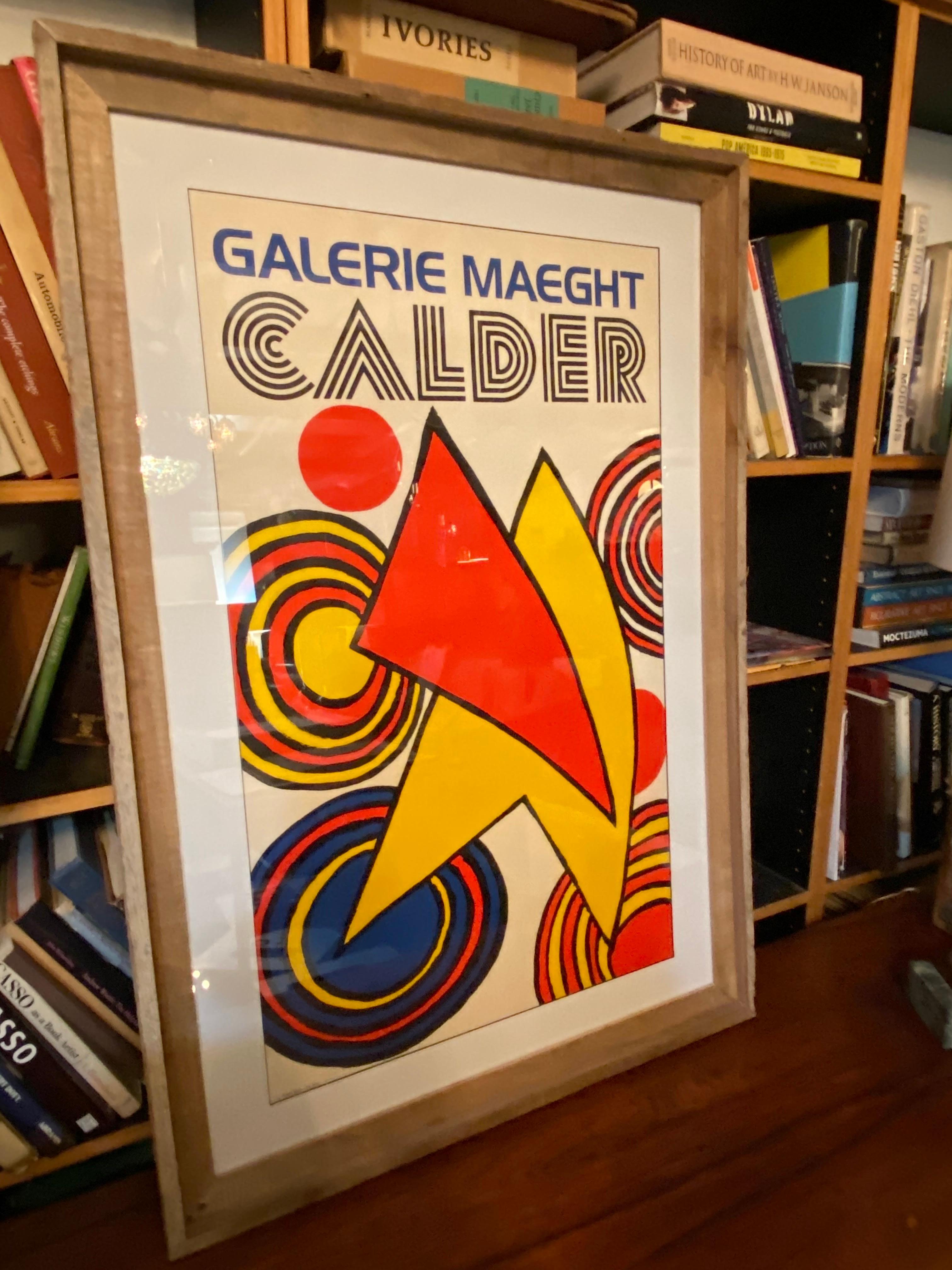 French Alexander Calder Galerie Maeght Framed Exhibition Poster, Limited Edition, 1970